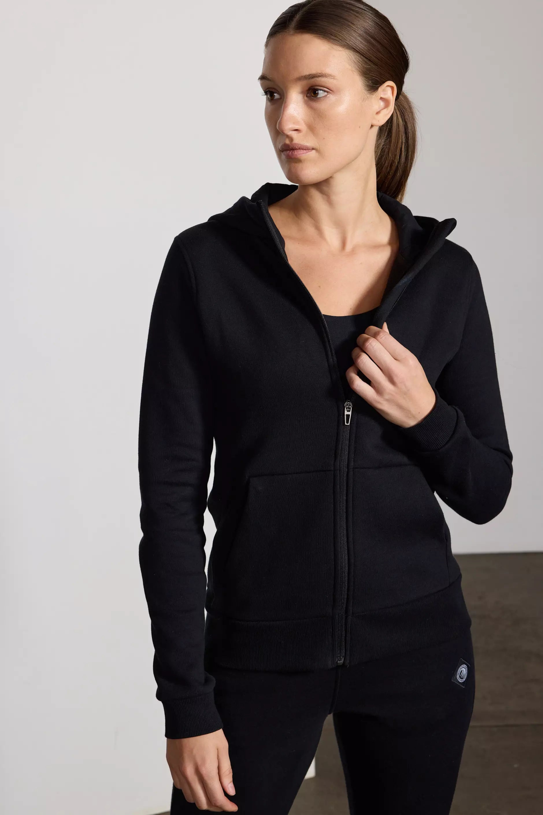 Comfort Fleece Zip-Up Hoodie - Black