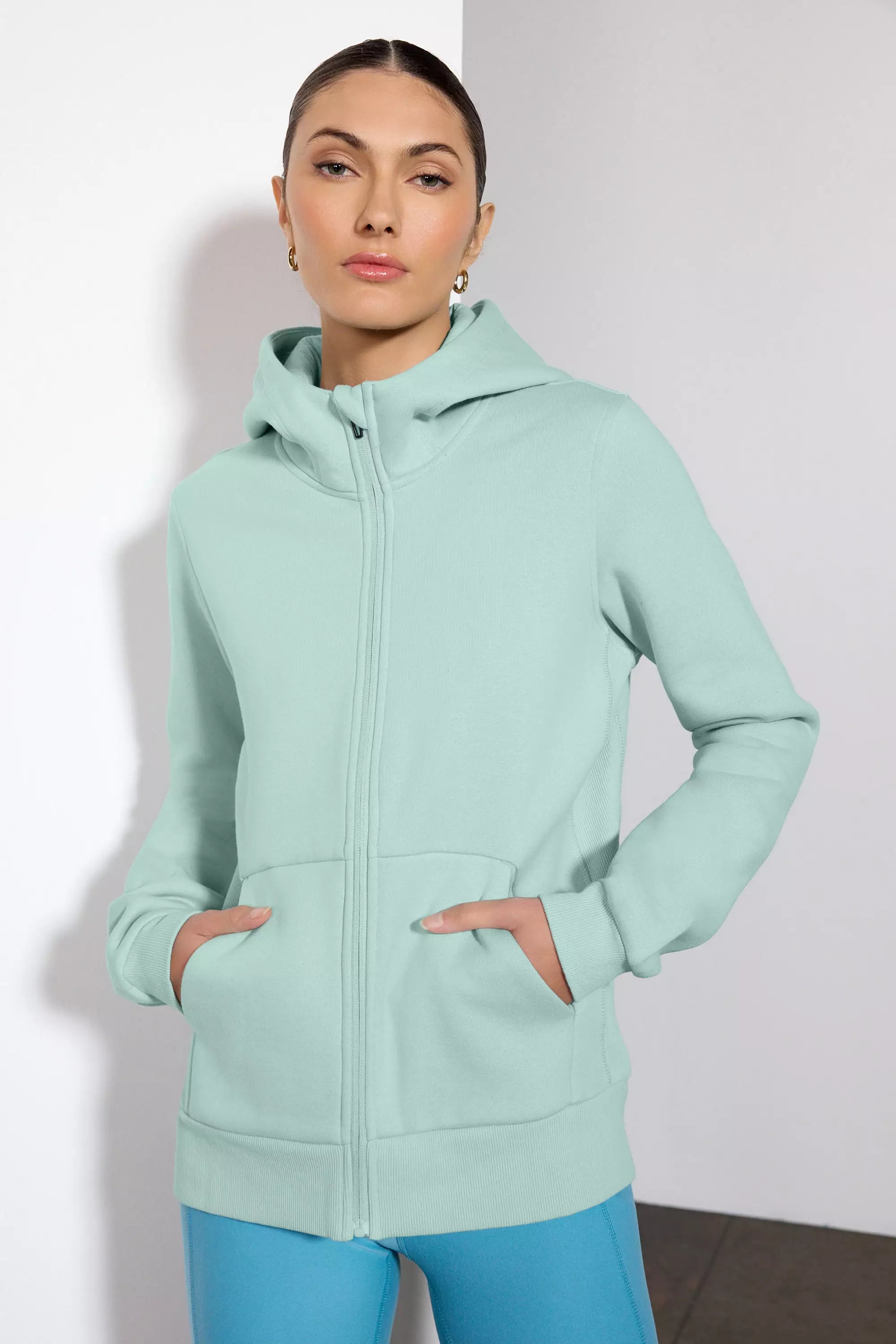 Luxefleece Zip-Up Hoodie - Blue Haze