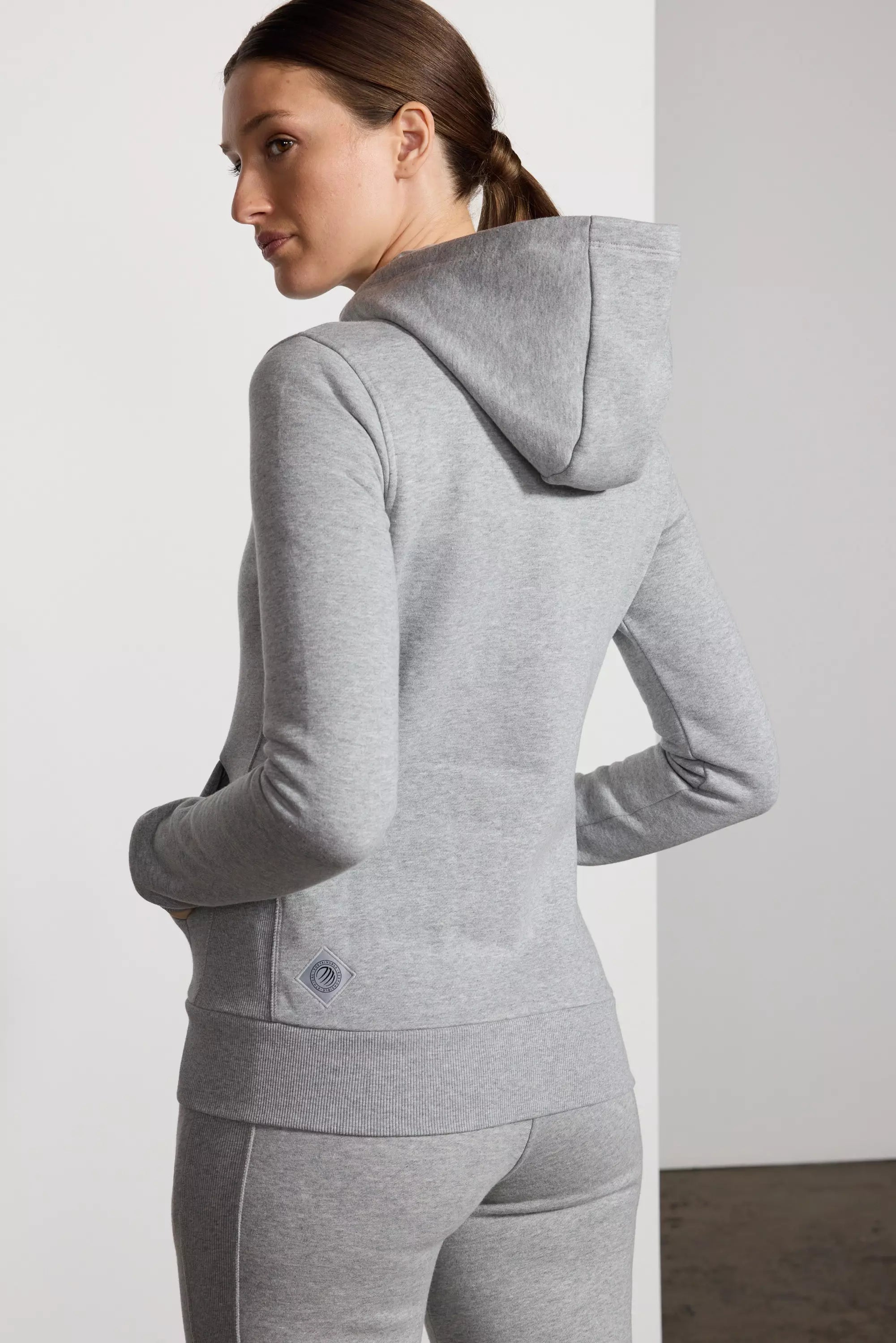 Luxefleece Zip-up Sweat à capuche - HTR Concrete