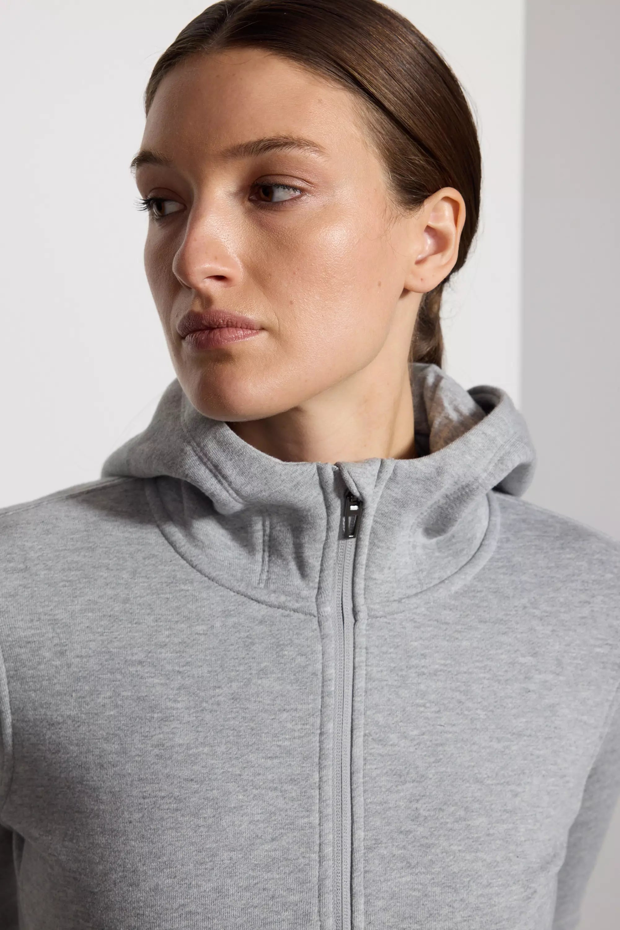 Luxefleece Zip-up Sweat à capuche - HTR Concrete