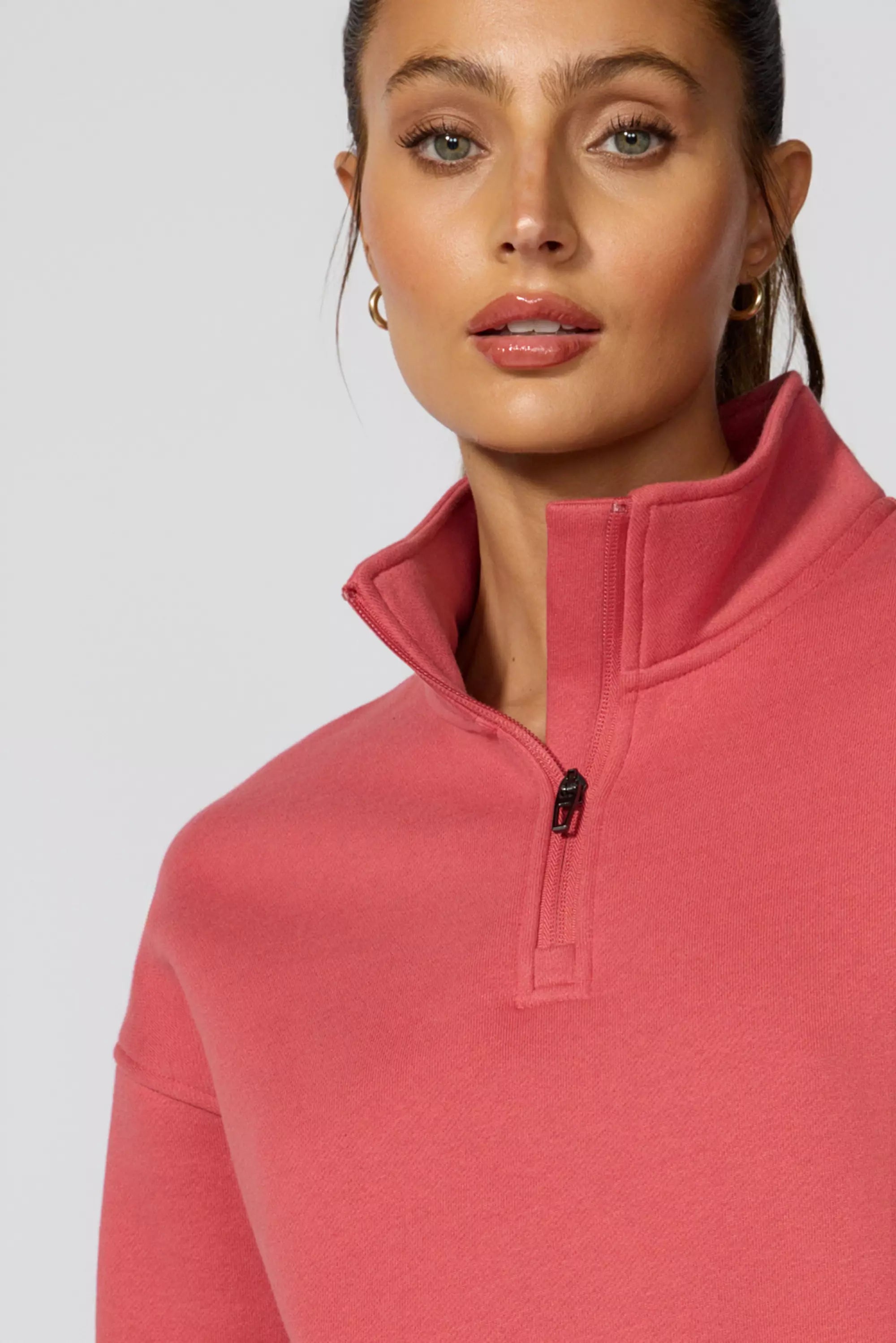 Comfort Fleece 1/4 Zip  - Mineral Red