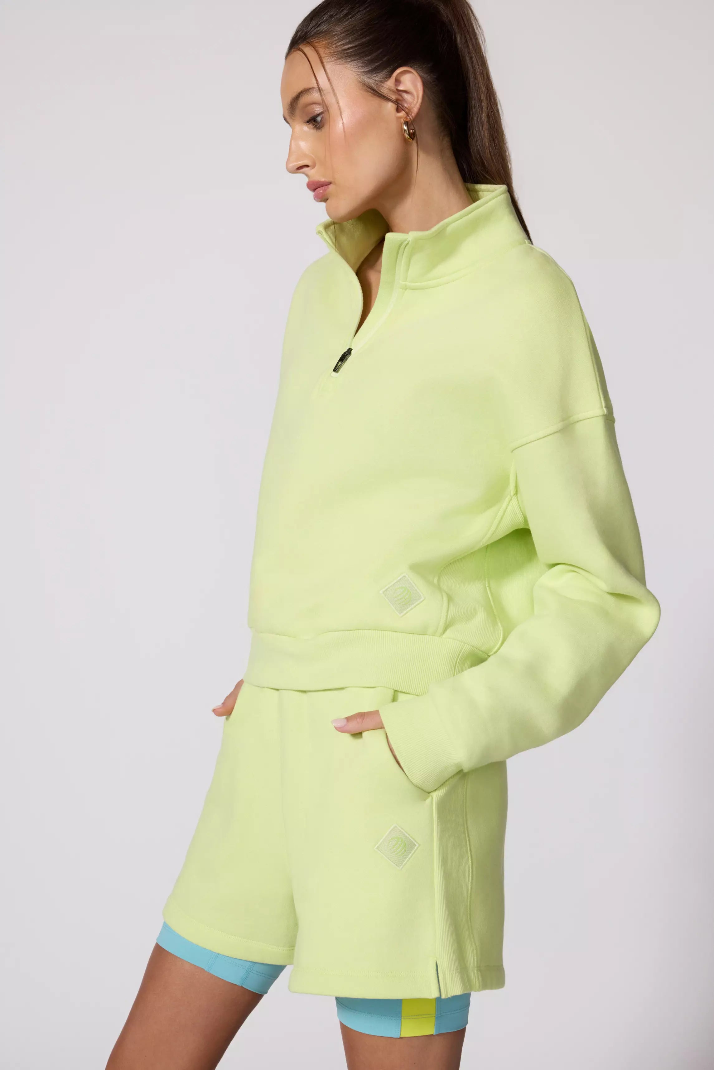 Comfort Fleece 1/4 Zip  - Shadow Lime