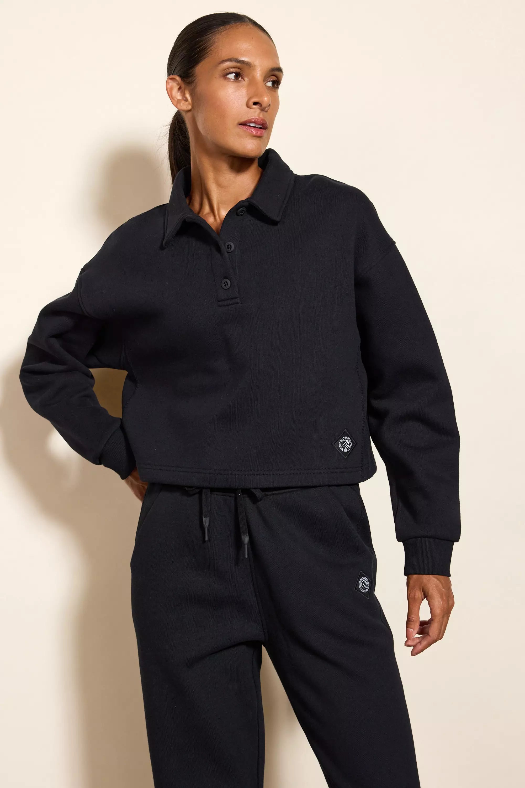 Comfort Fleece Polo - Black