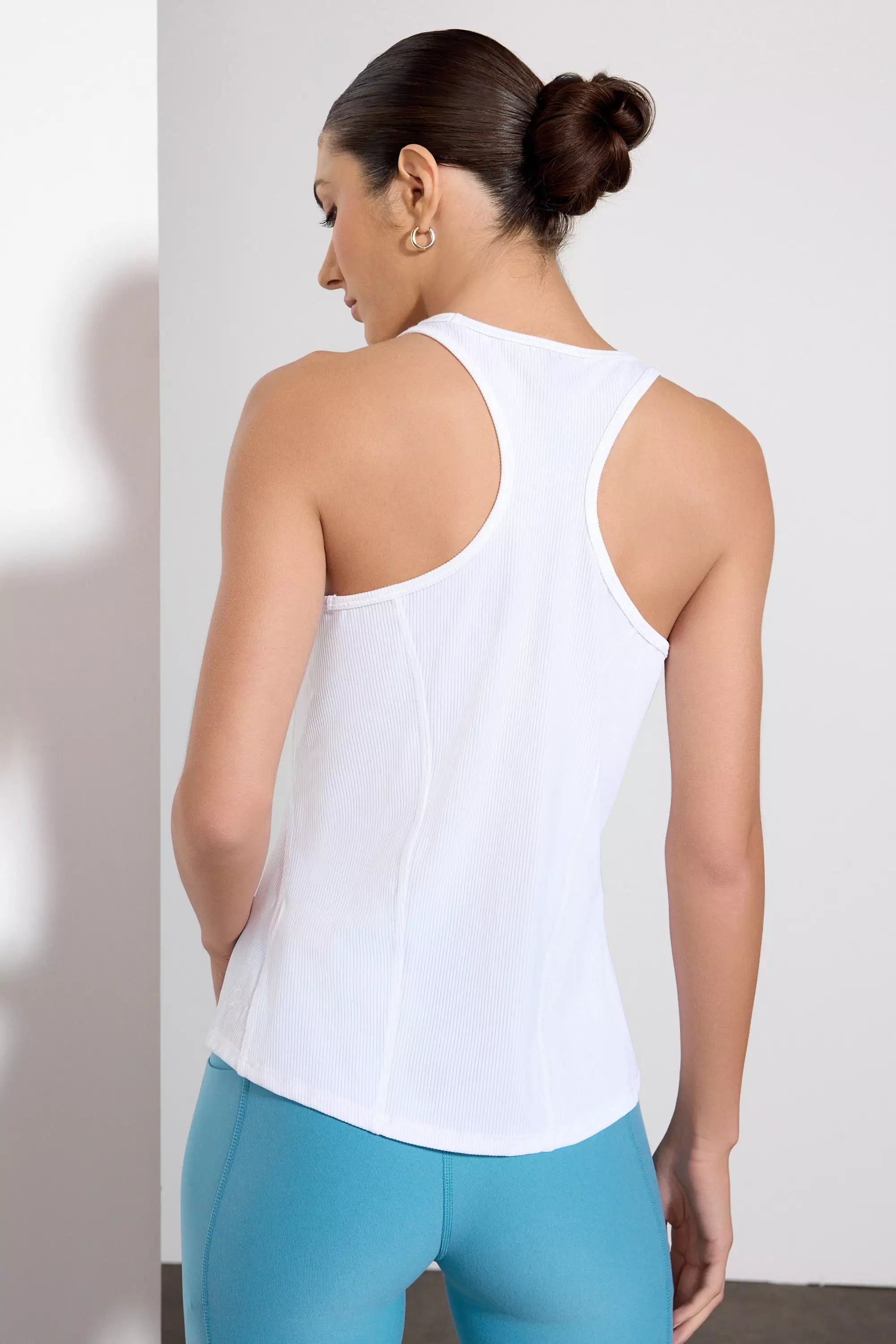 Vivid Racer Back Tank - White