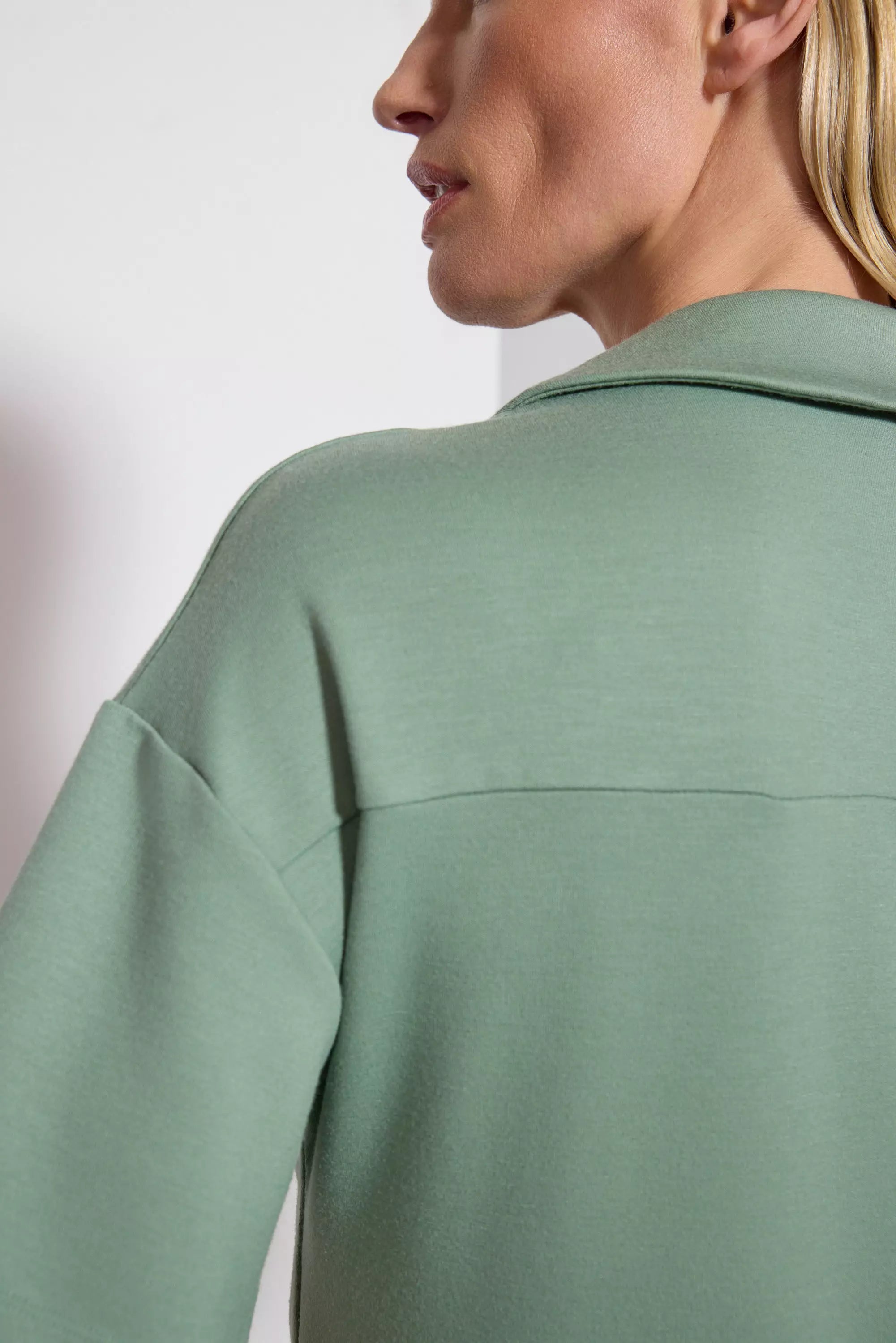 Cozy Fleece Relaxed Polo - Hedge Green