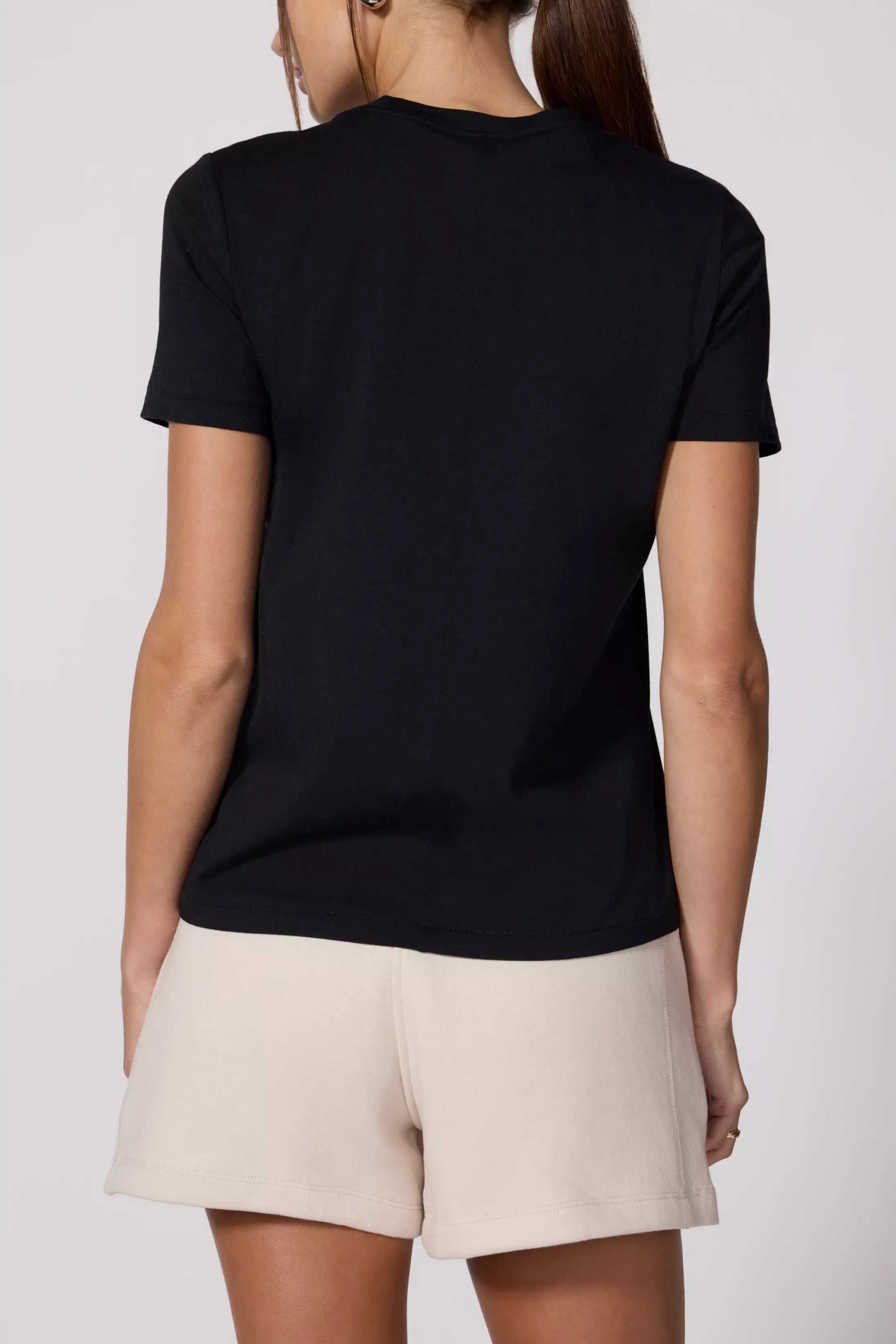 Pima Cotton Classic Fit Tee - Black