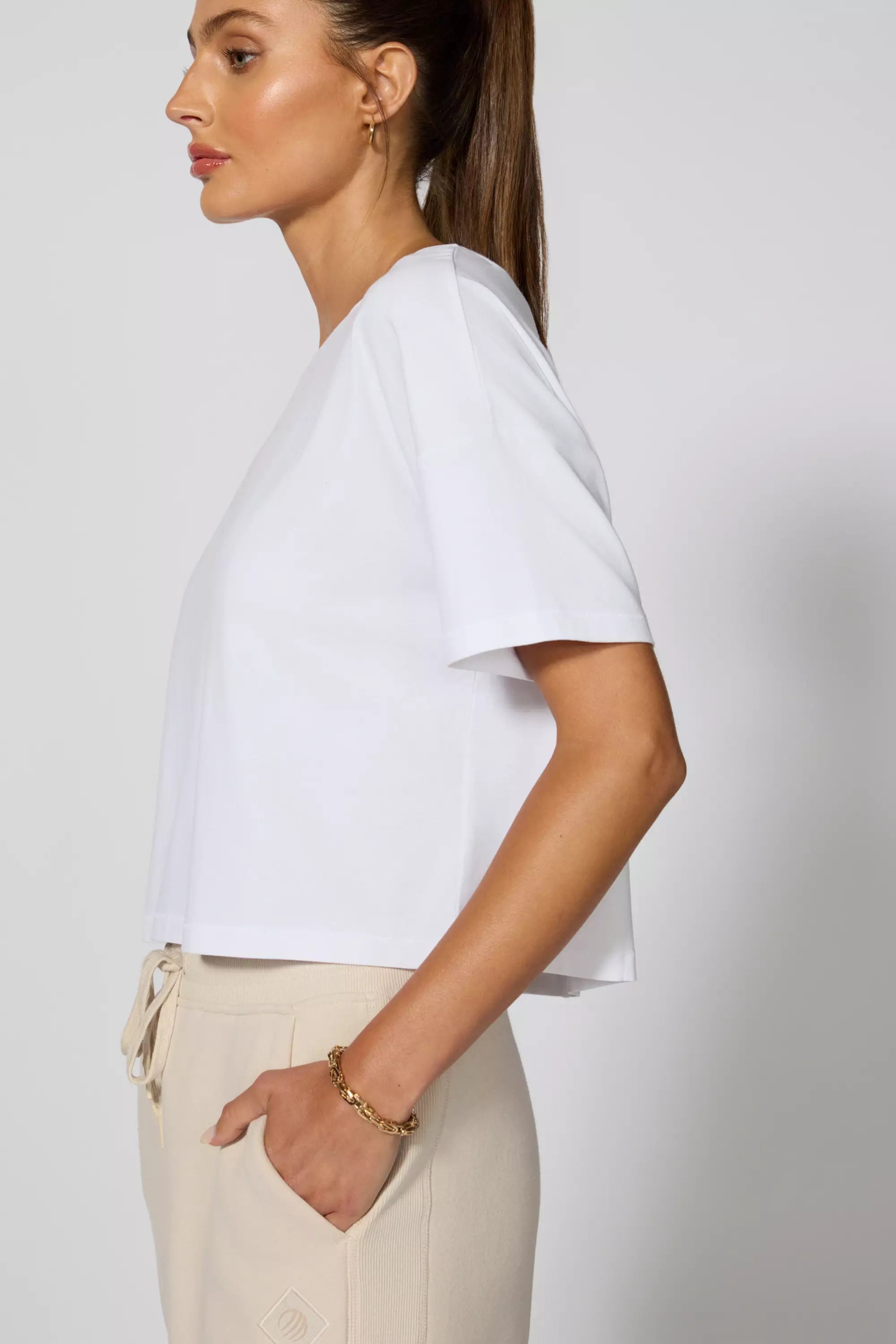 Pima Cotton Boyfriend Tee - White