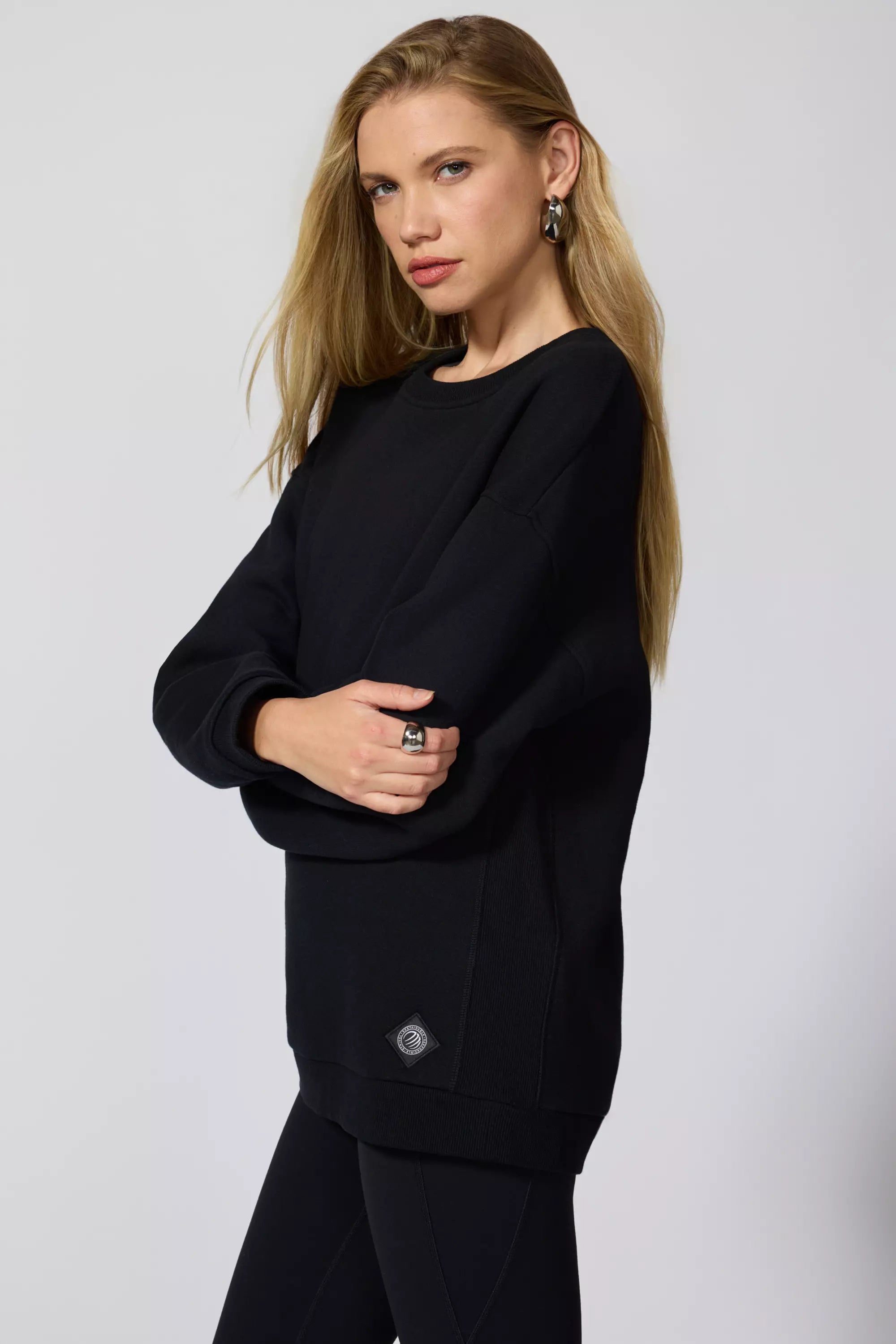 Comfort Fleece Relaxed Sweatshirt - Black