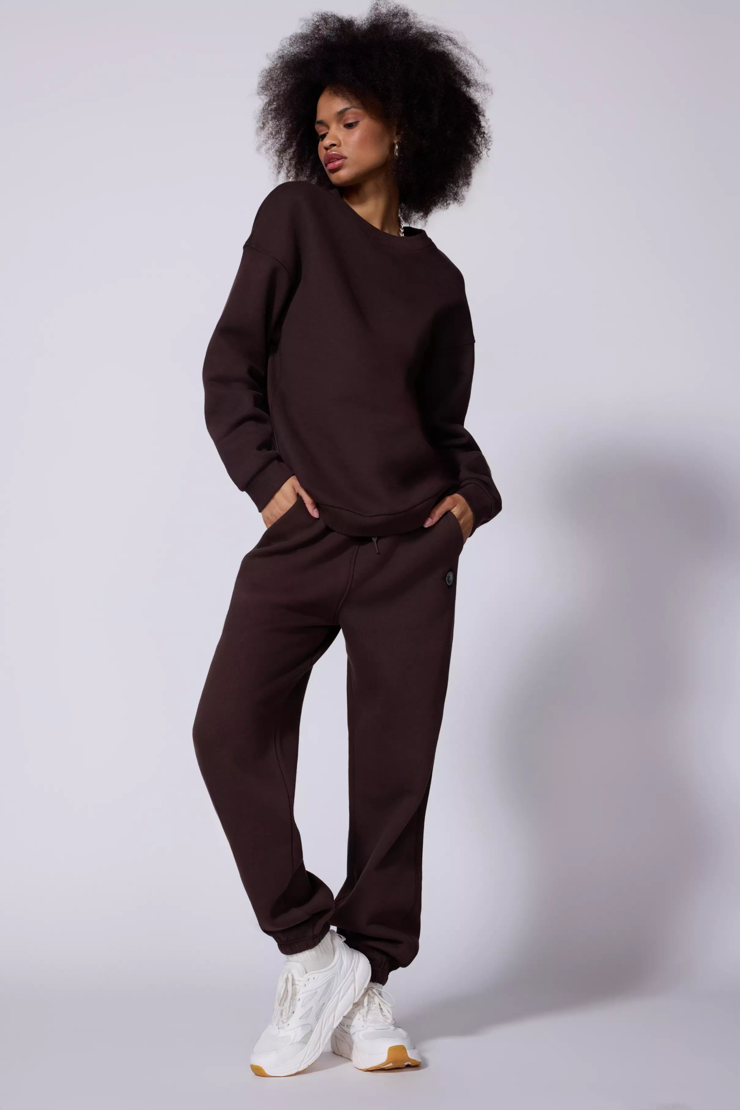 Comfort Fleece Relaxed Sweatshirt - Chocolate Brown