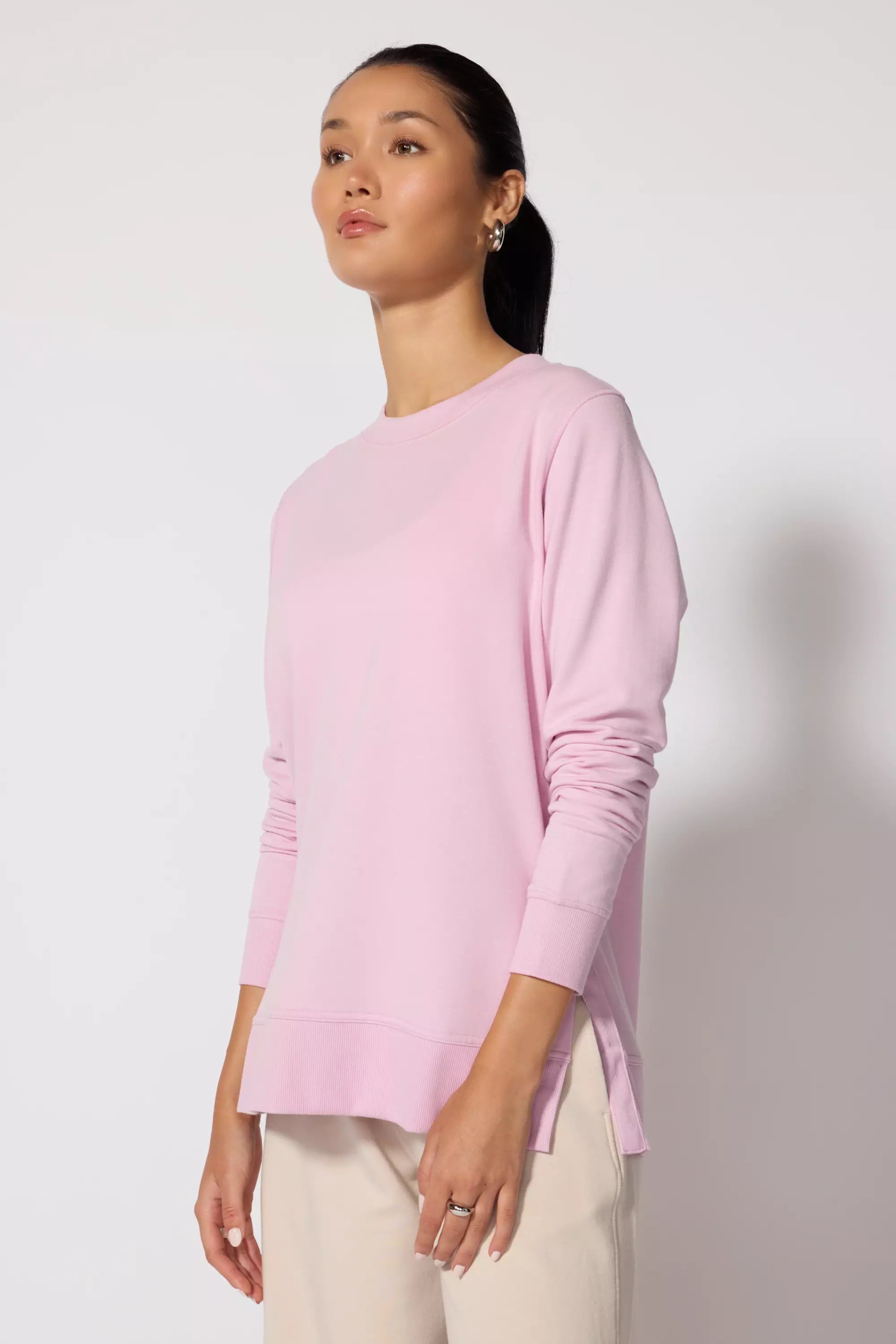 Cozy Fleece Relaxed Pullover - Fragrant Lilac