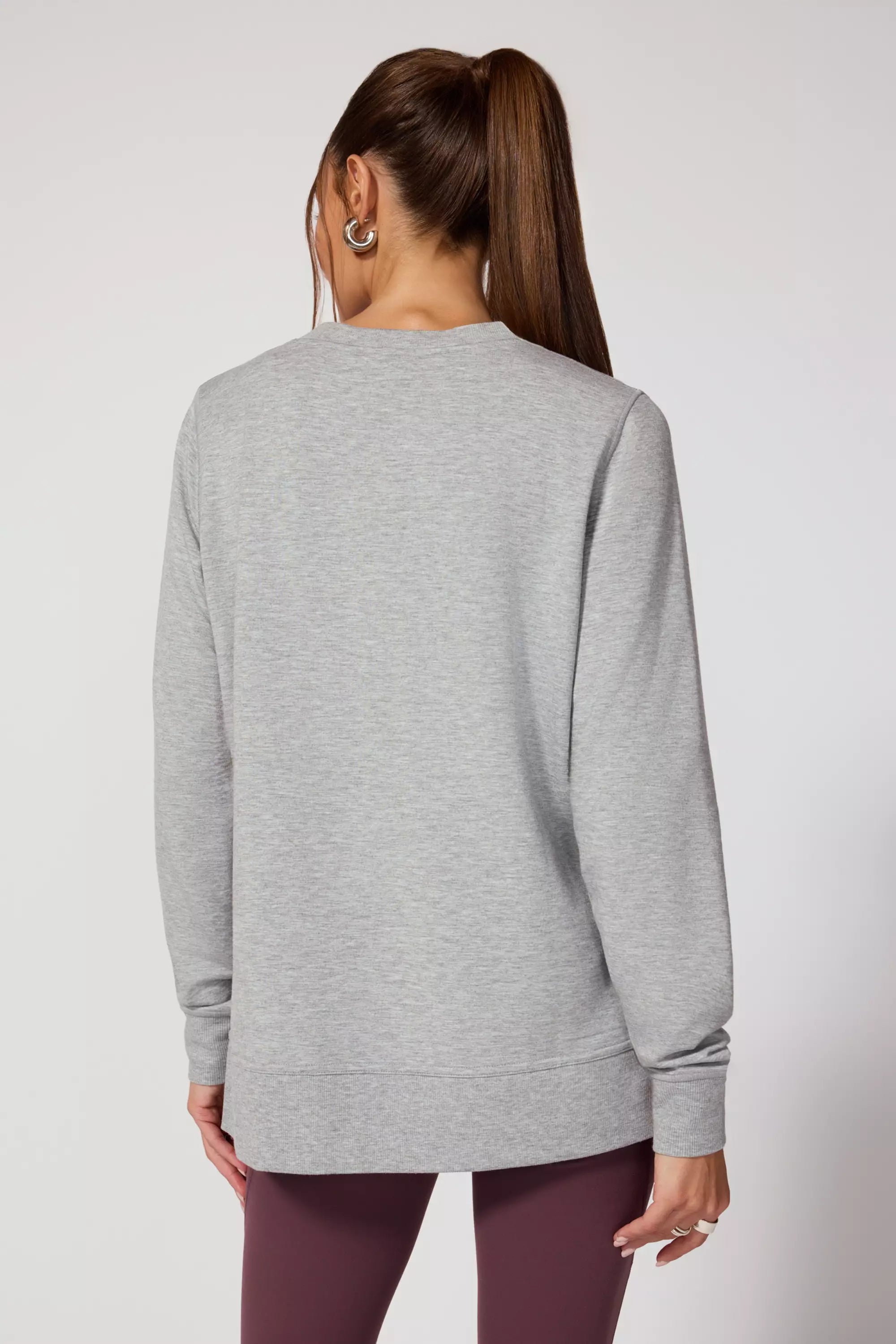 Cozy Fleece Relaxed Pullover - Htr Concrete