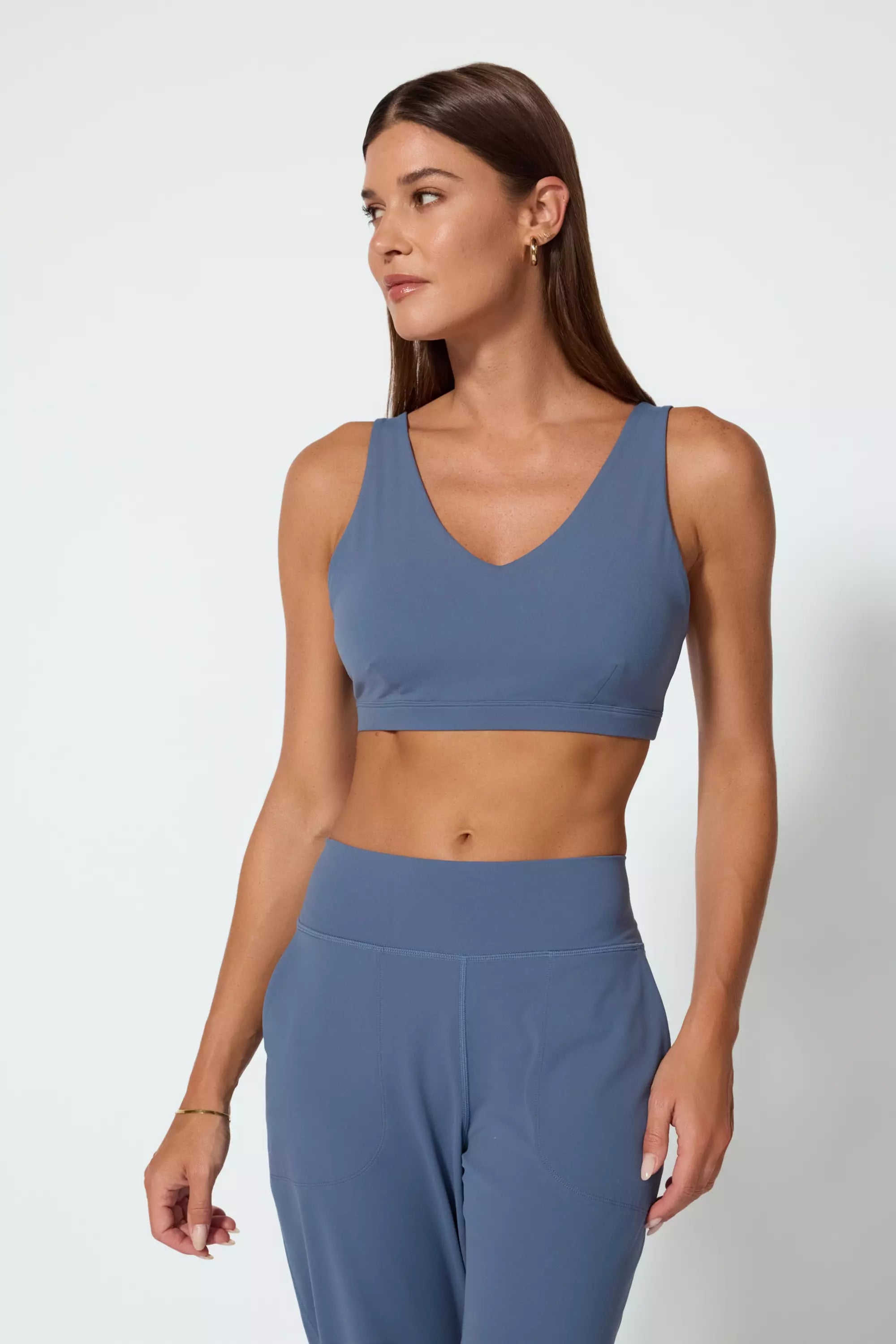 Vital Strappy Back Bra - Petrol Blue