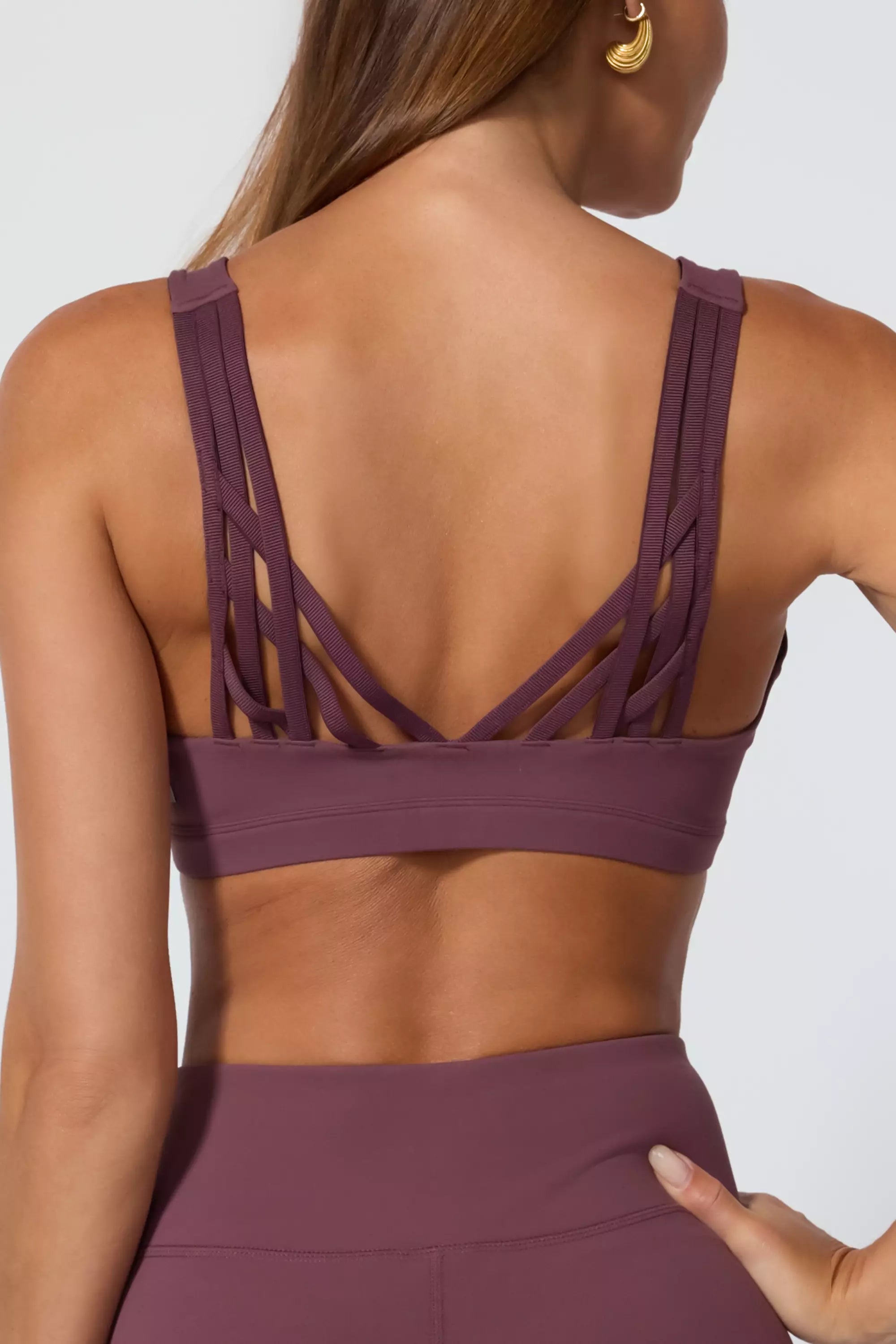 Vital Strappy Back Bra - Huckleberry