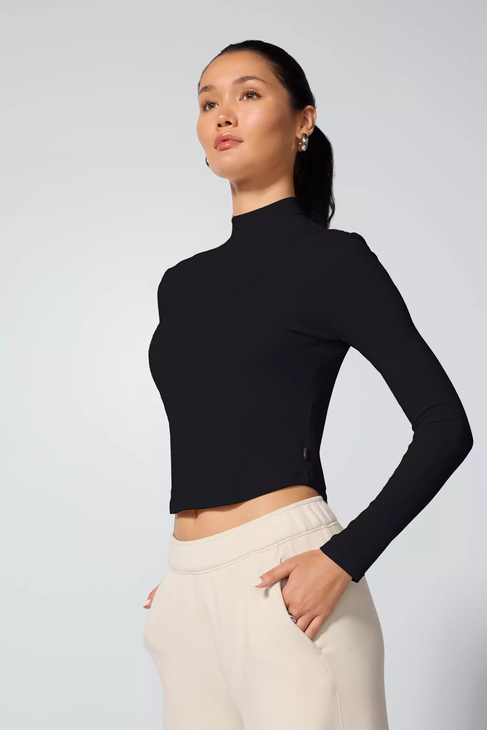 Baby Rib Long Sleeve - Black