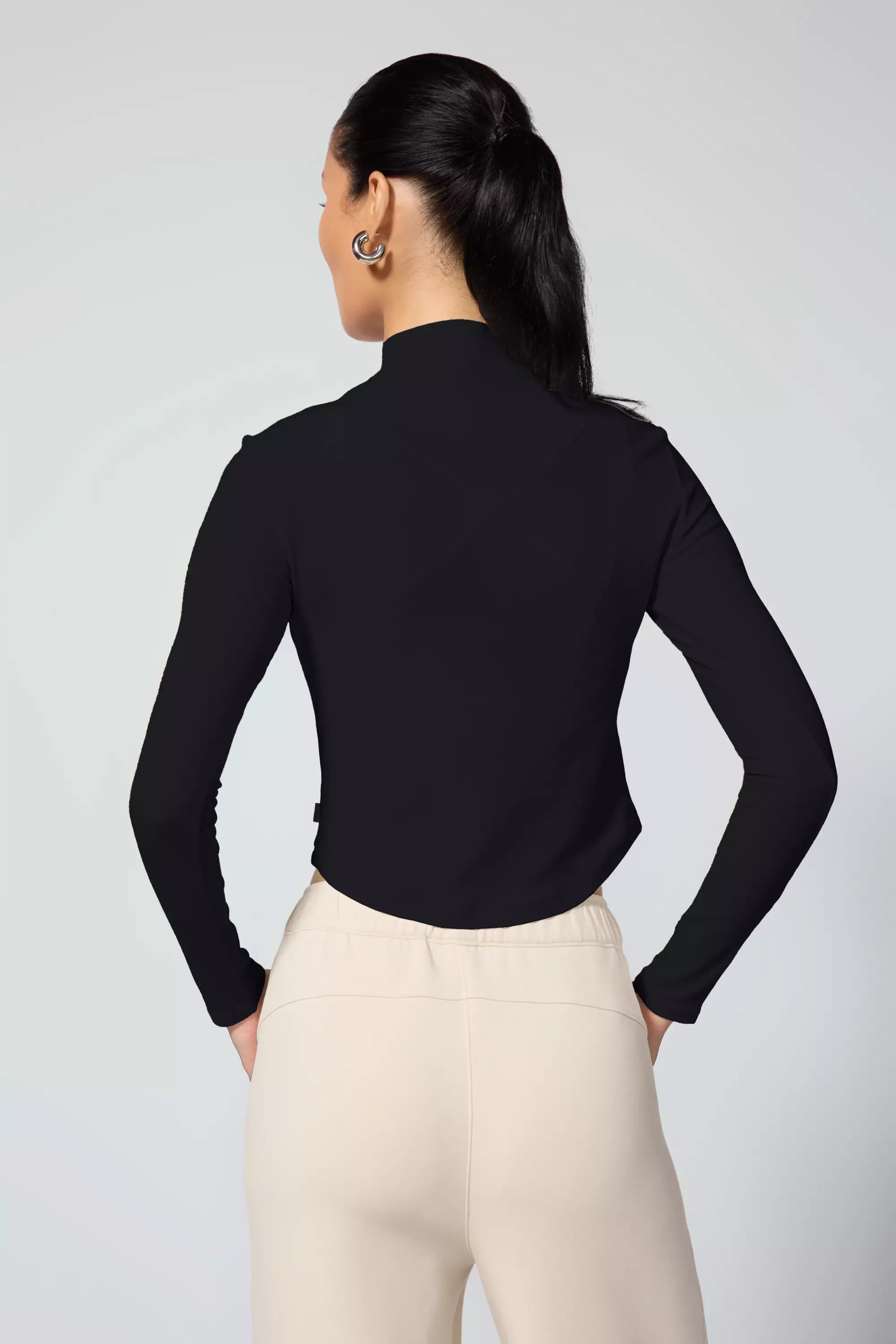 Baby Rib Long Sleeve - Black