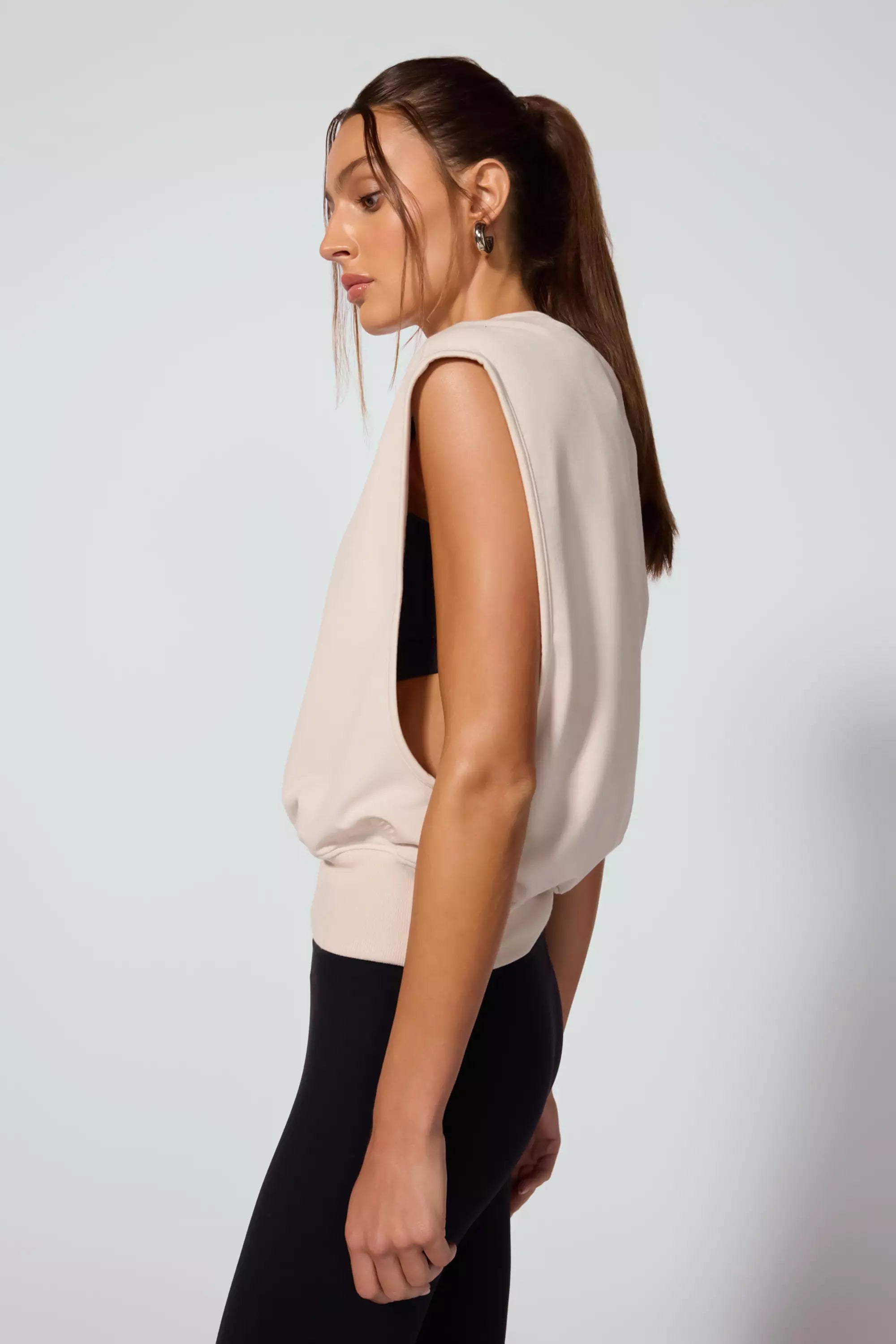 Cozy Fleece Relaxed Tank - Stone