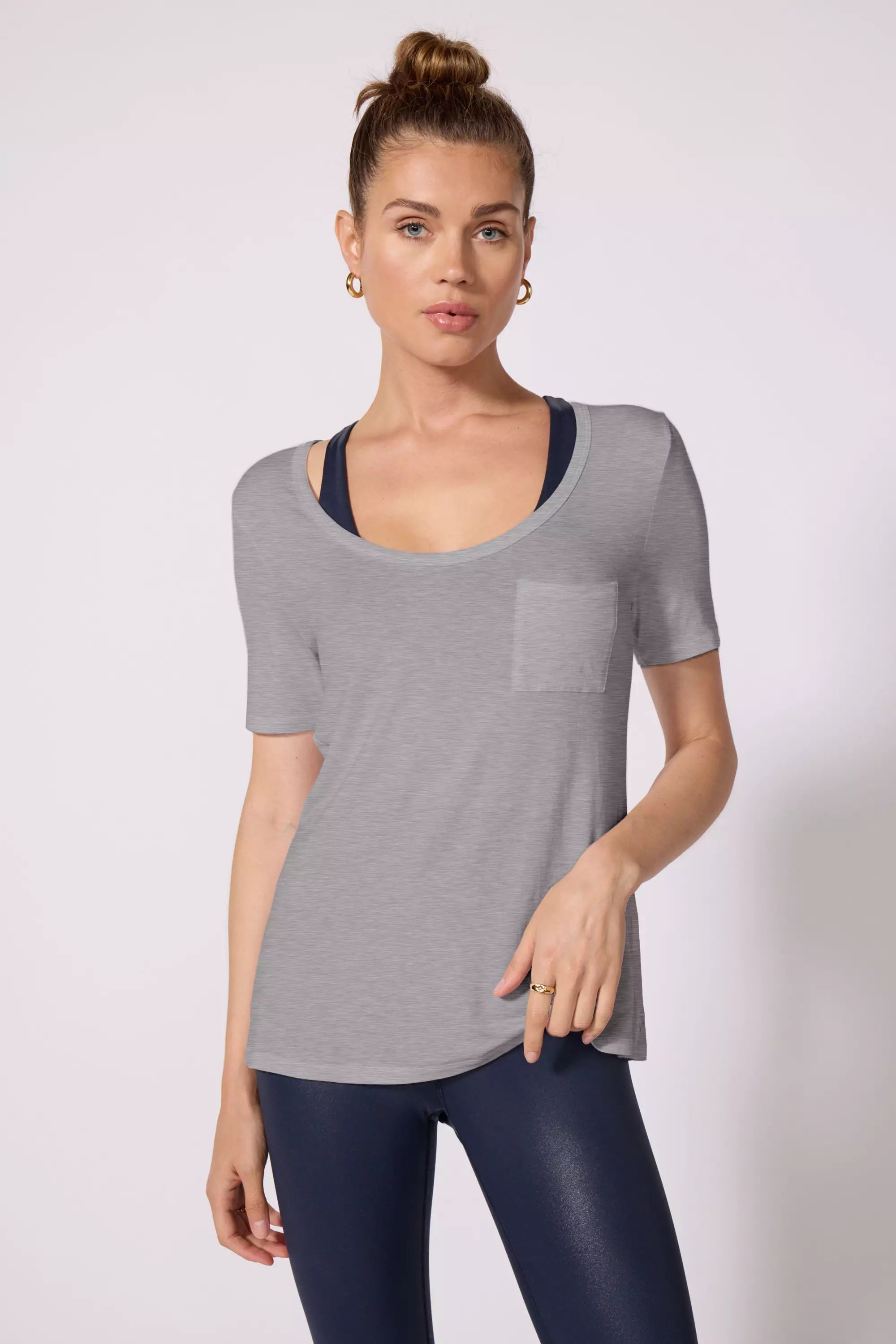 Pocket Tee - Htr Steel Grey