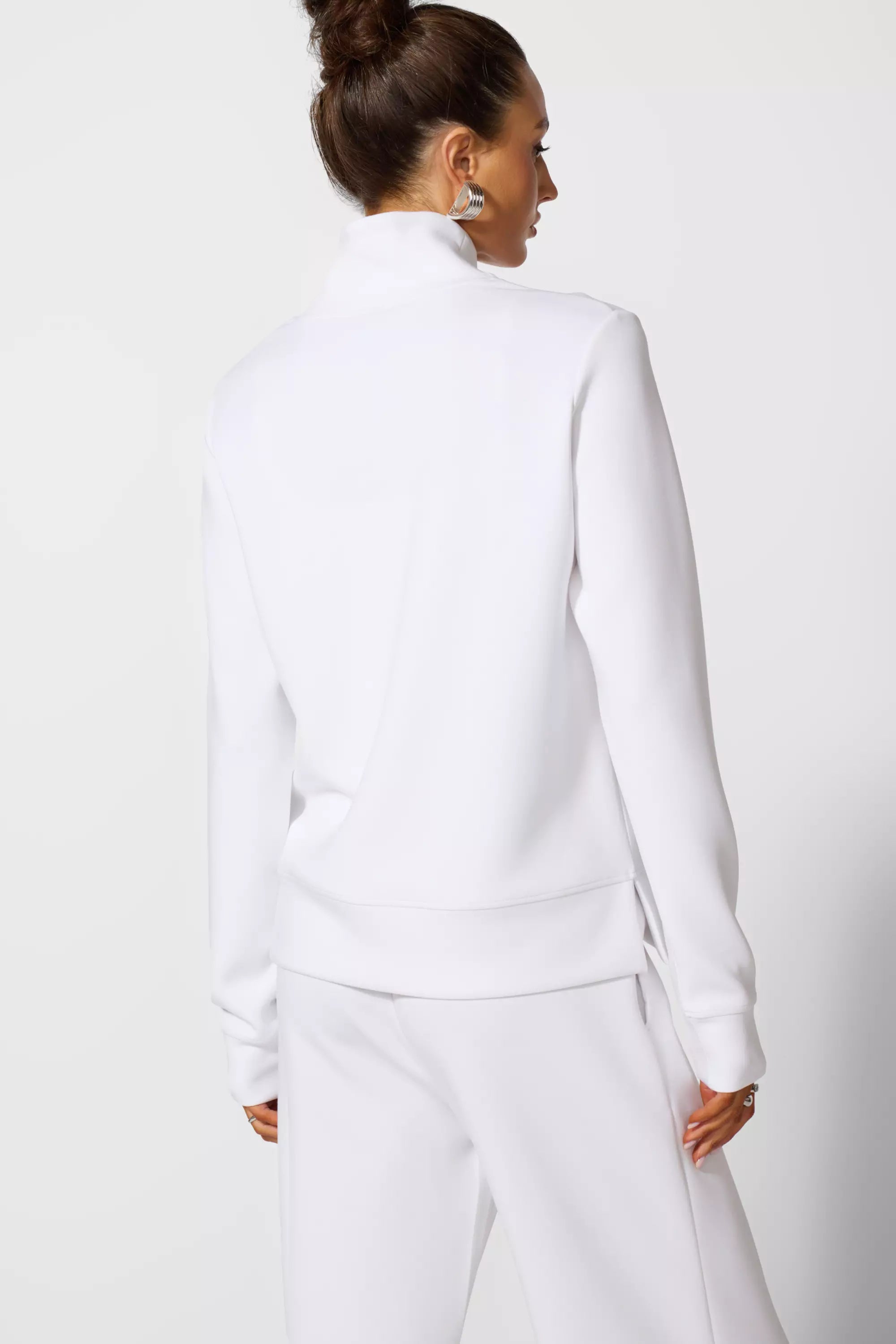 Dreamweave Mock Neck Sweatshirt - Brilliant White