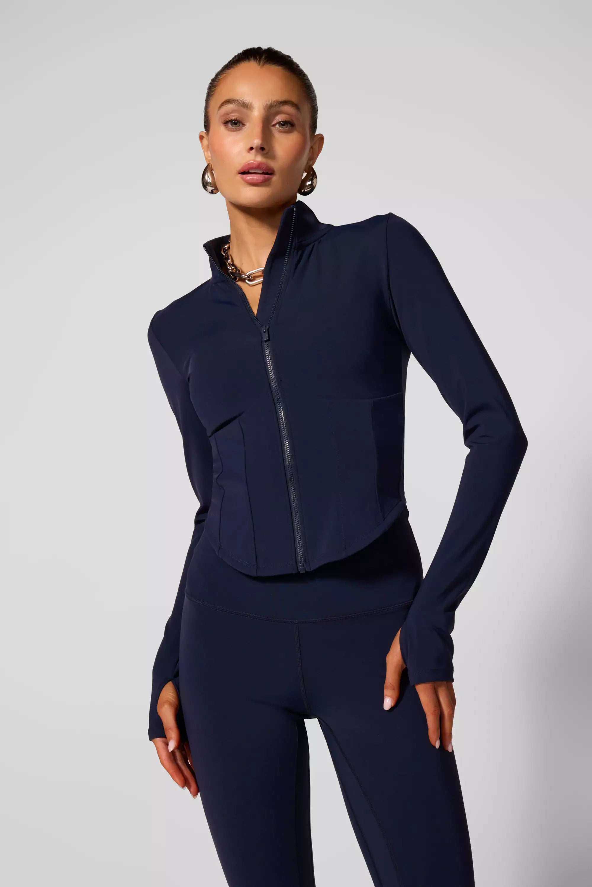 Sculpt Corset Full Zip - Navy Blazer