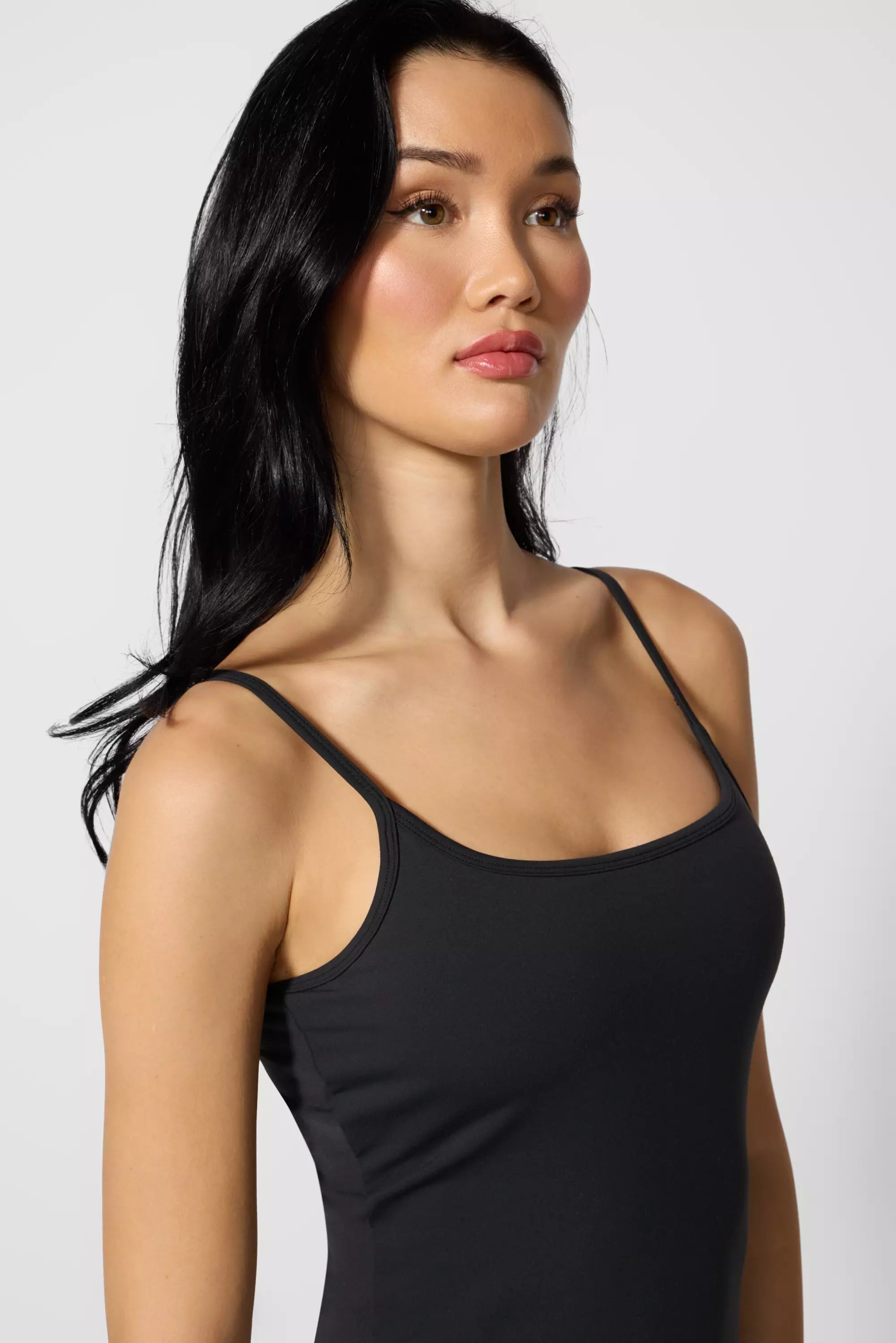 Cloud Strappy Tank - Jet Black