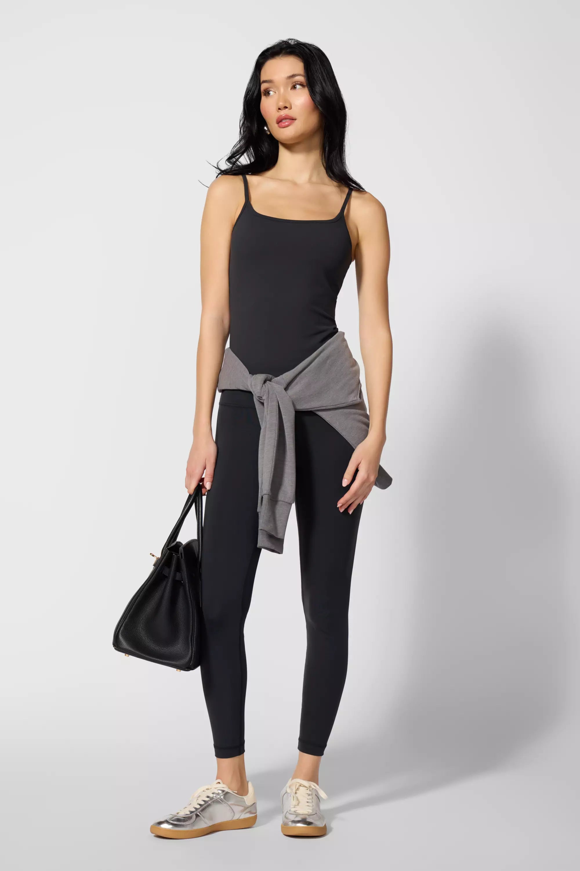 Cloud Strappy Tank - Jet Black