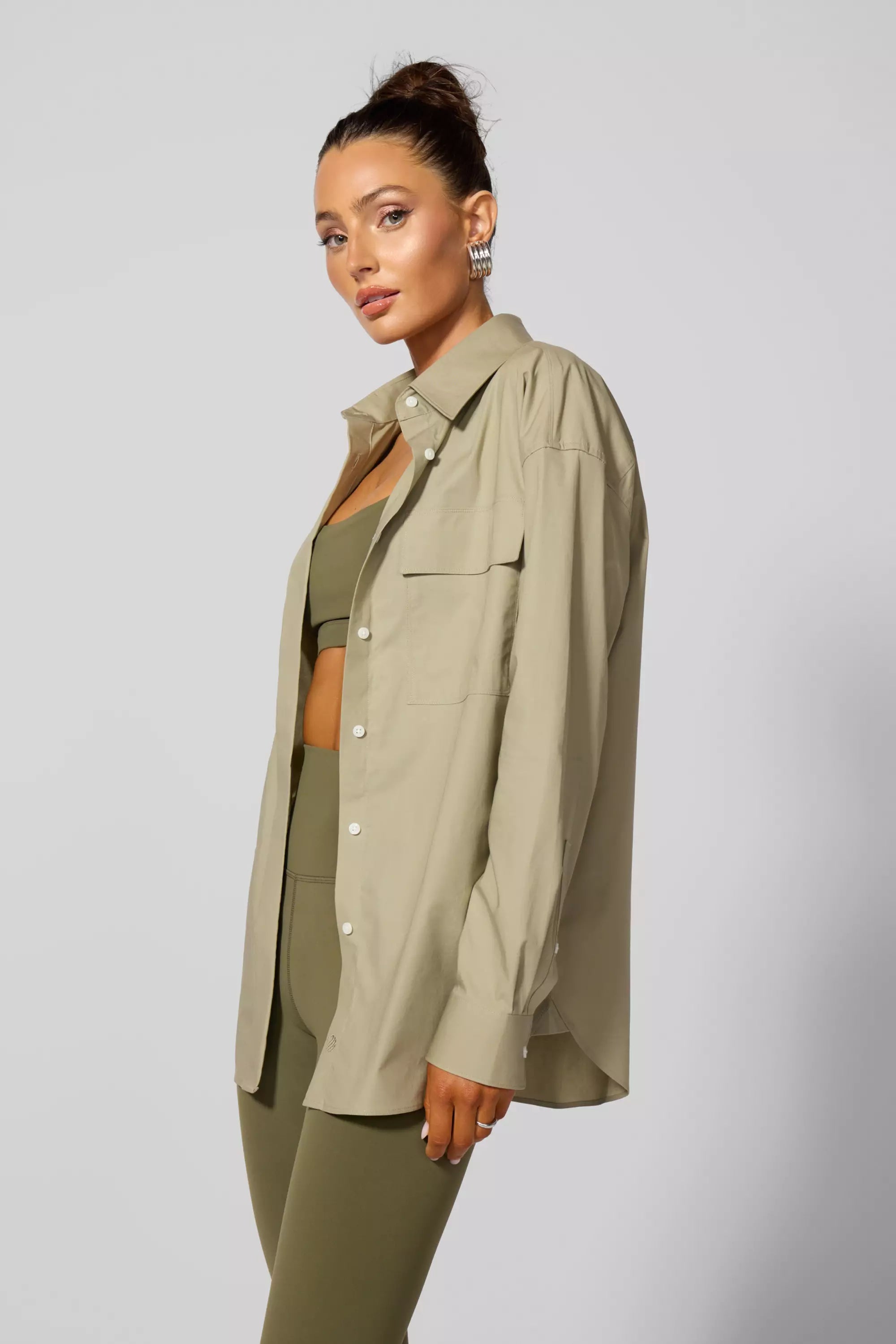 Button Up Shirt - Silver Sage