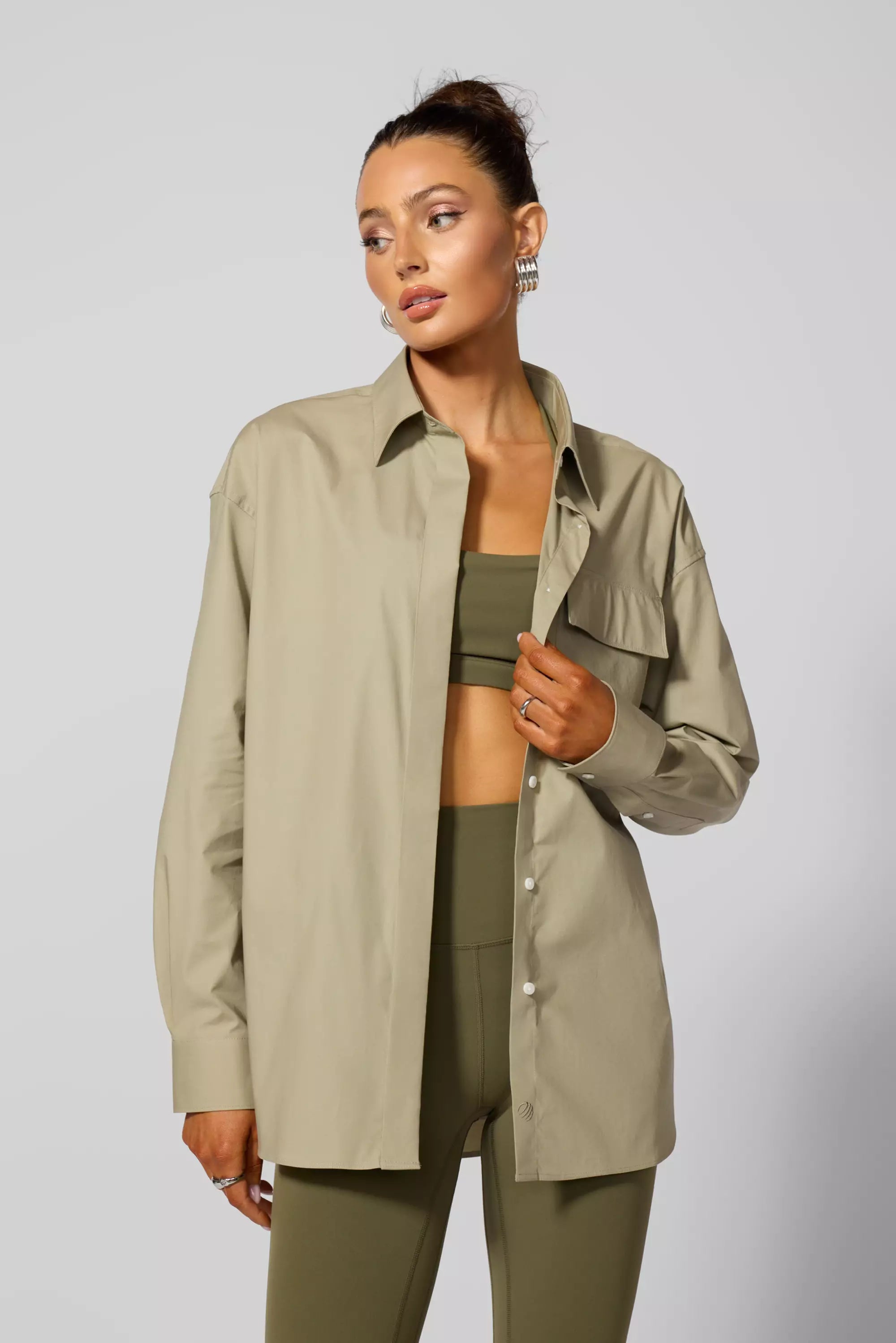 Button Up Shirt - Silver Sage