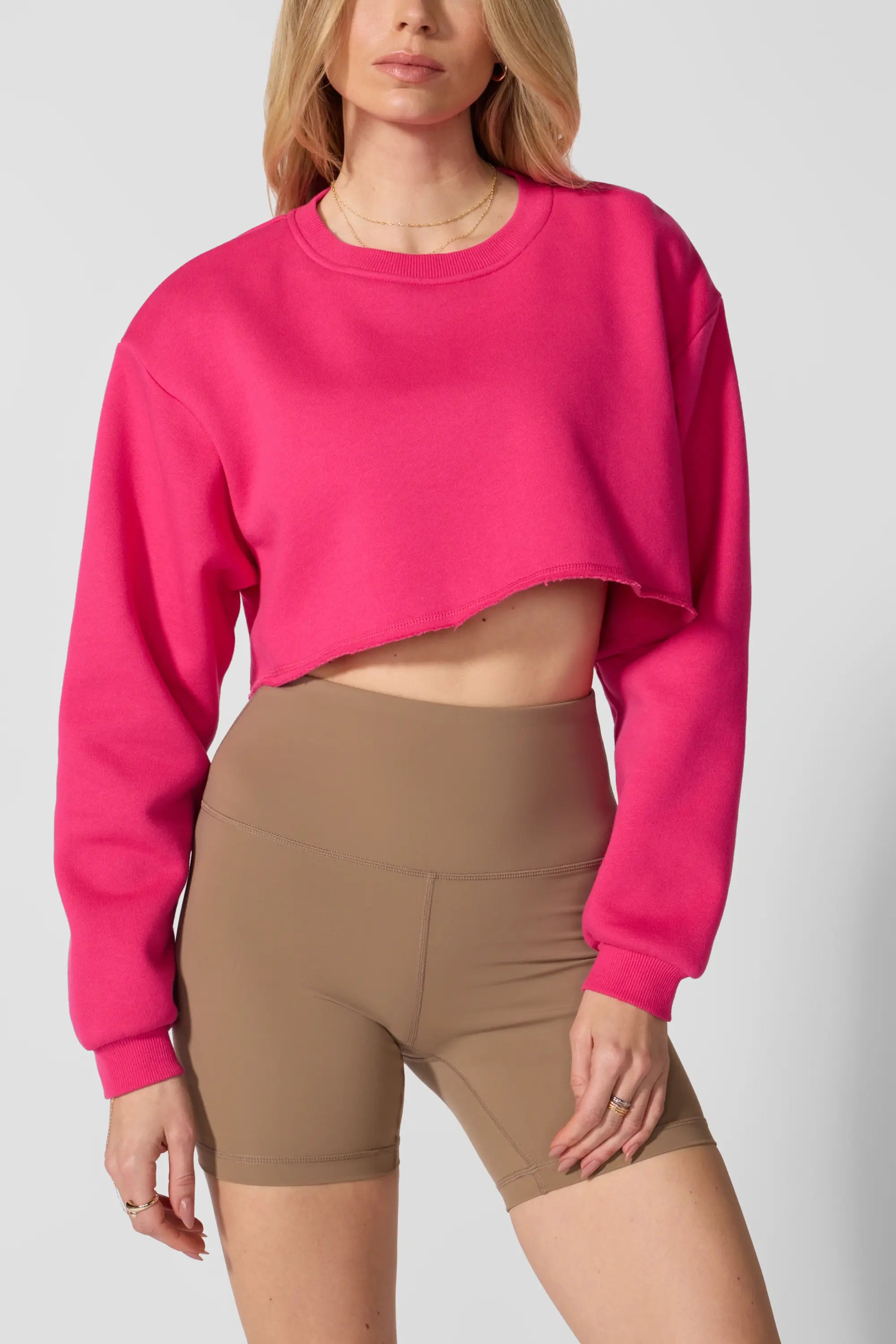 Sweat-shirt cuit Luxefleece - Fuchsia Purple