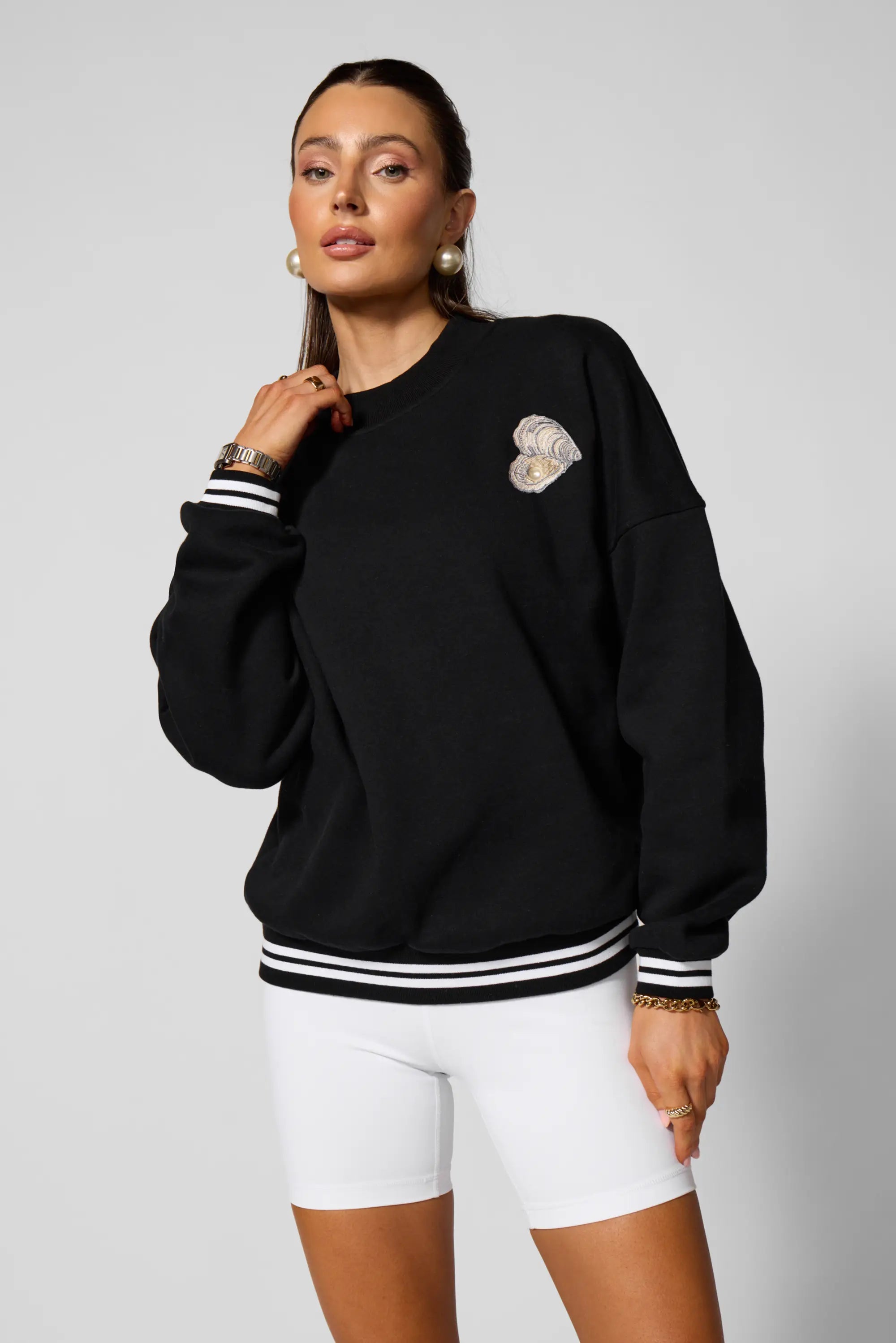 Luxefleece Boyfriend Sweatshirt - Oyster