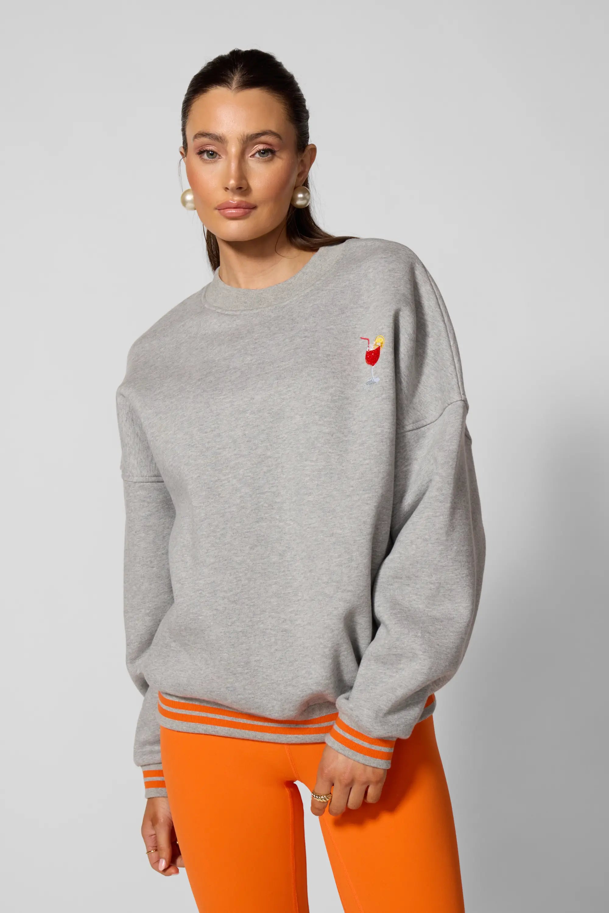 Luxefleece Boyfriend Sweatshirt - Aperol Spritz