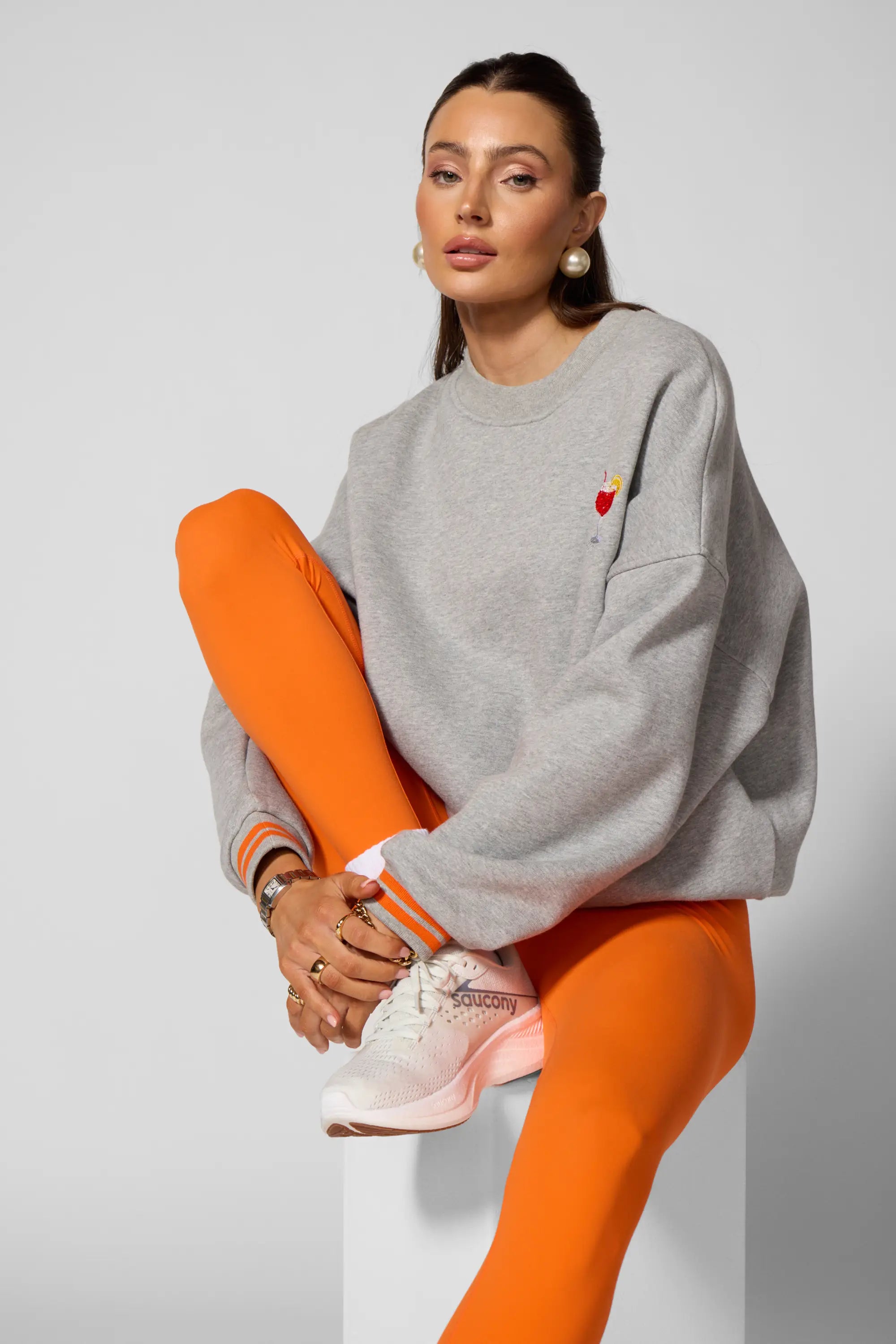 Luxefleece Boyfriend Sweatshirt - Aperol Spritz