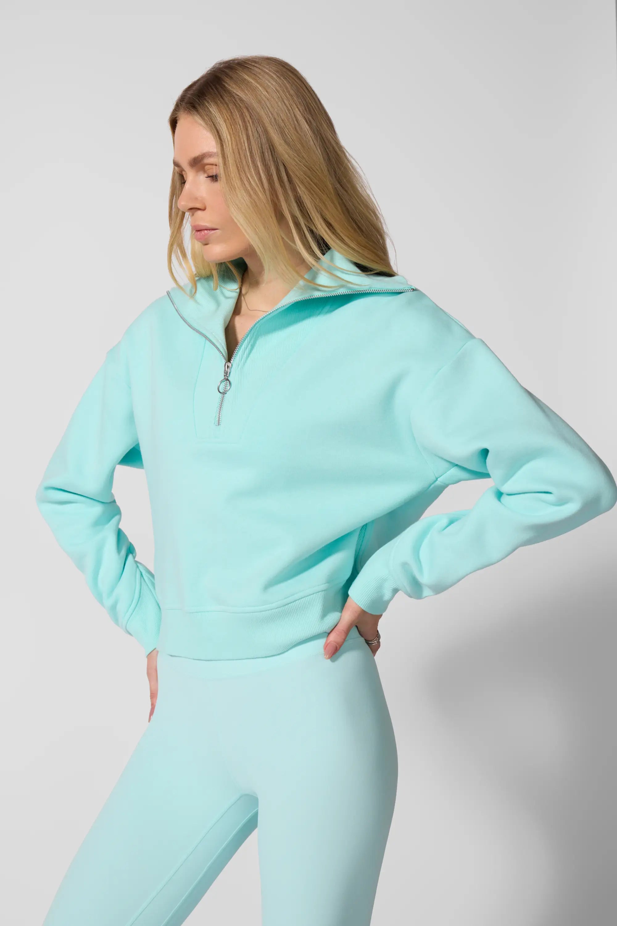 Luxefleece 1/4 Zip Sweatshirt - Limpet Shell