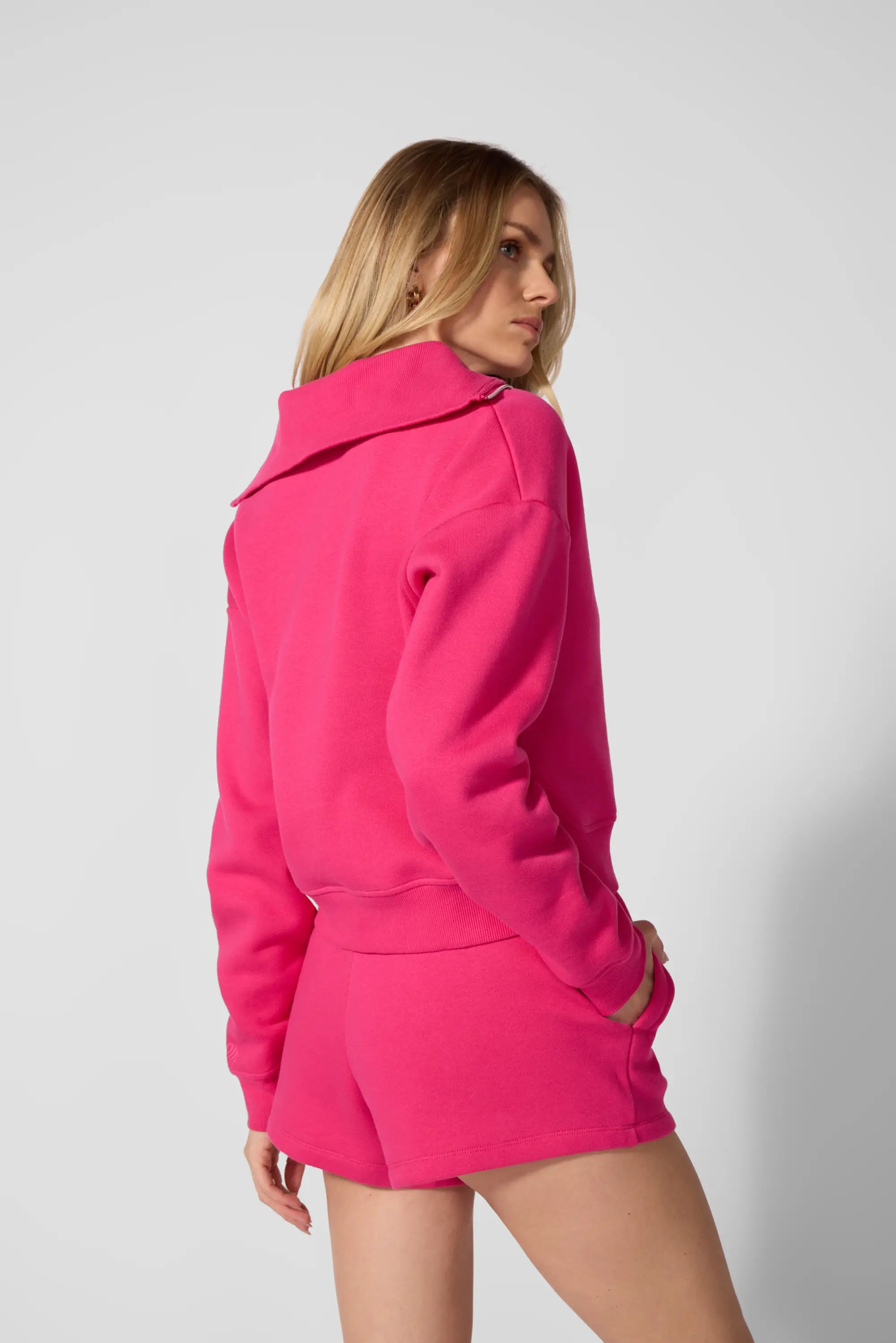 Luxefleece 1/4 Zip Sweatshirt - Fuchsia Purple