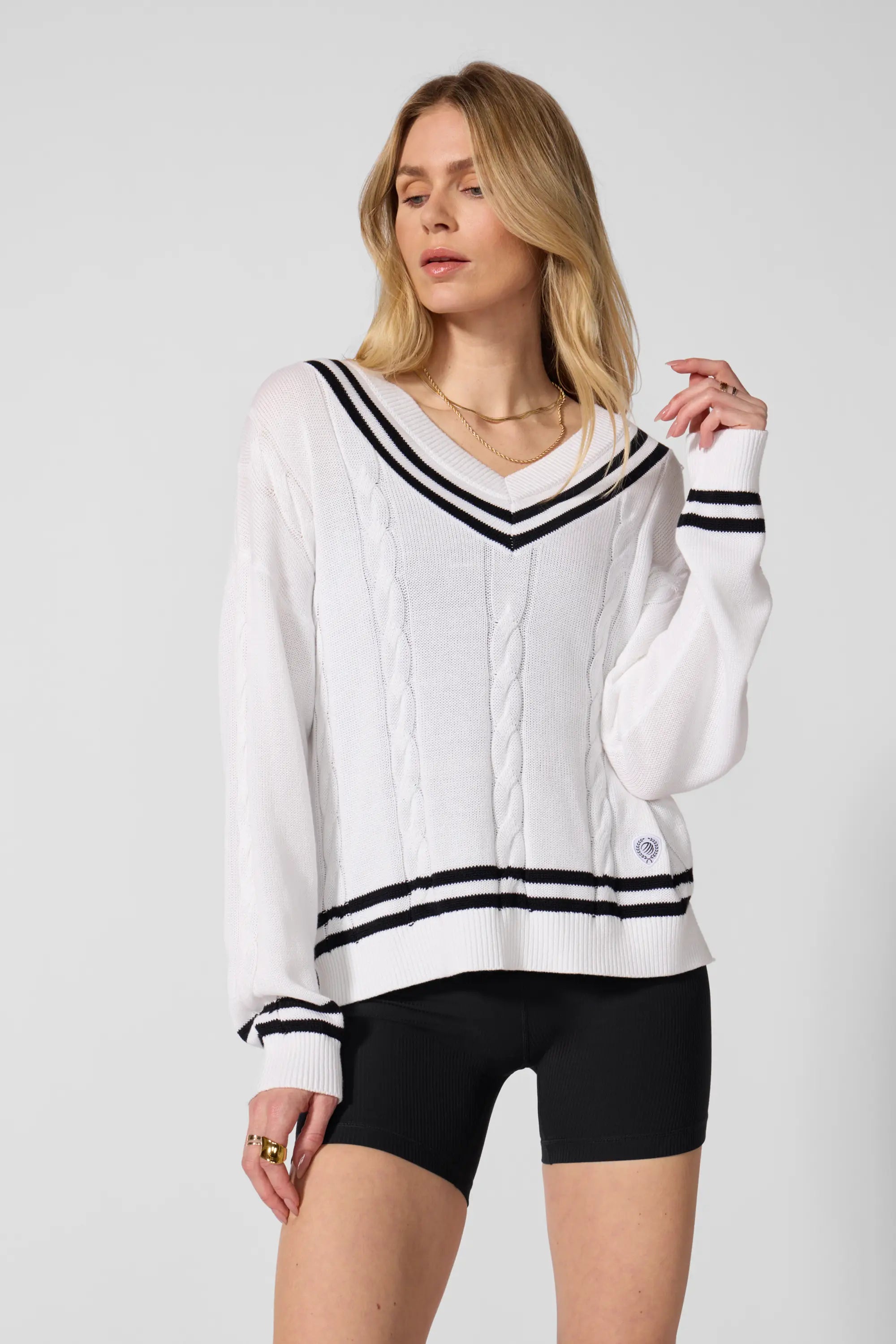 Club Sweater - Brilliant White/Black