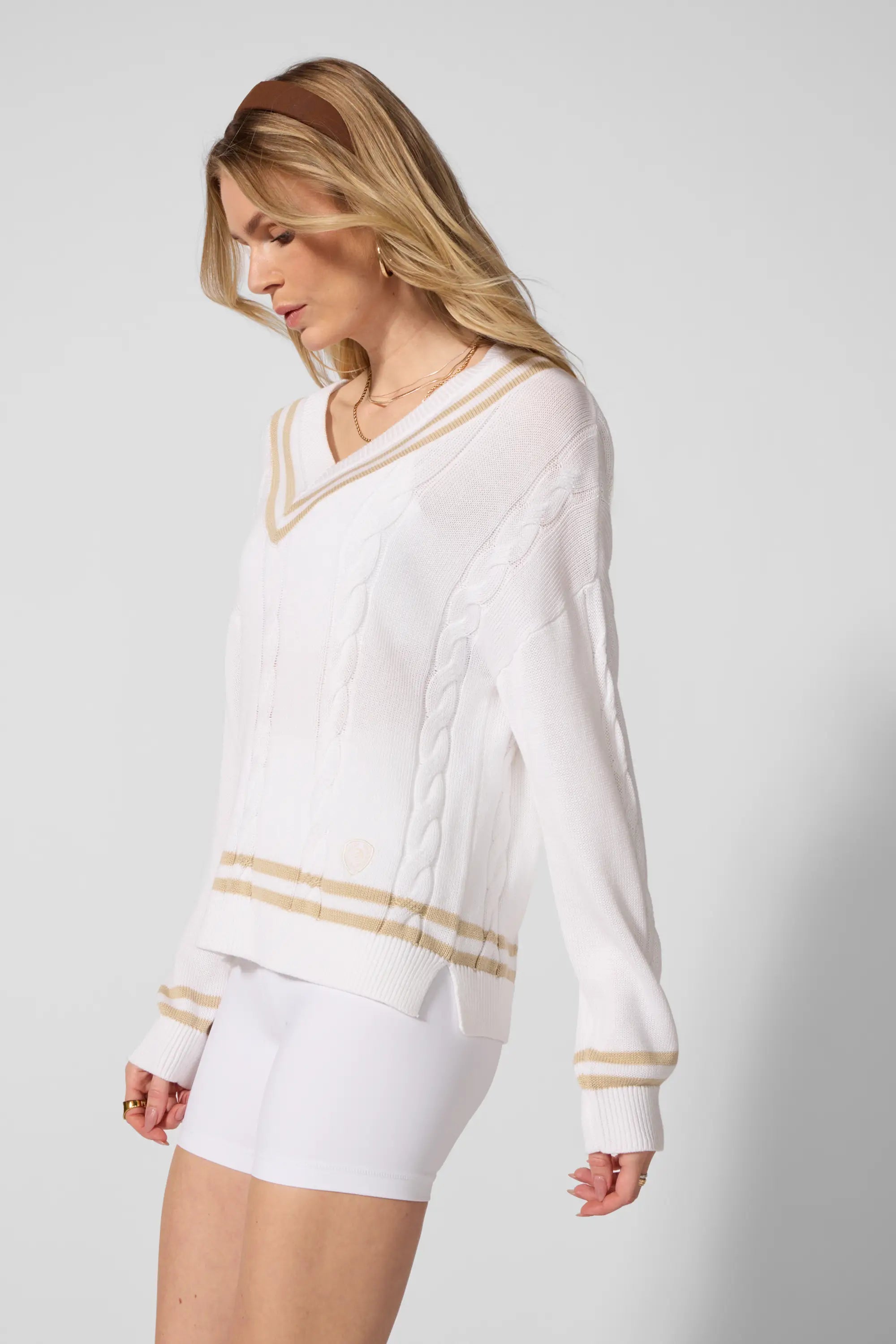 Pull de club - riz blanc / brun brillant