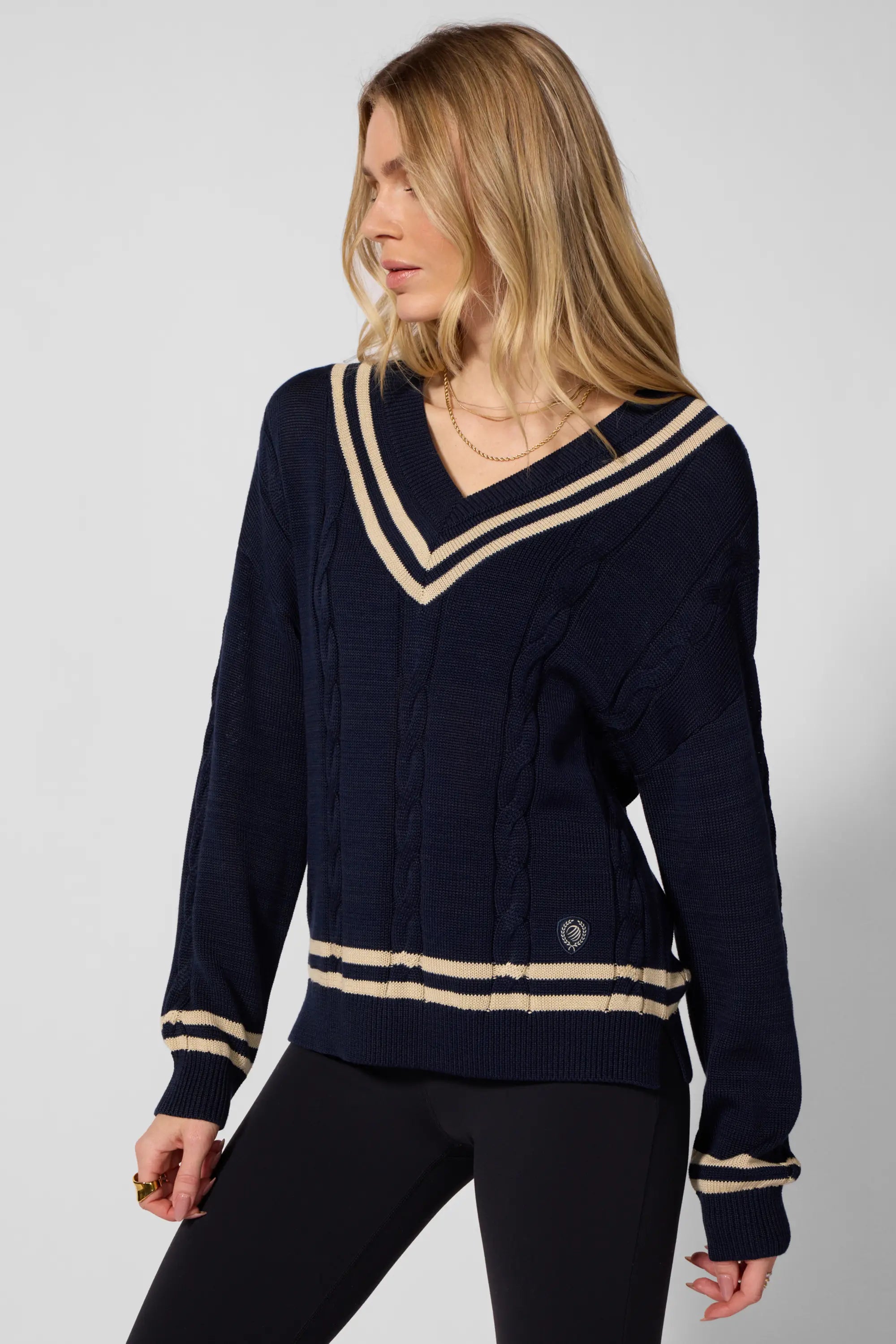 Club Sweater - Navy Blazer/Brown Rice