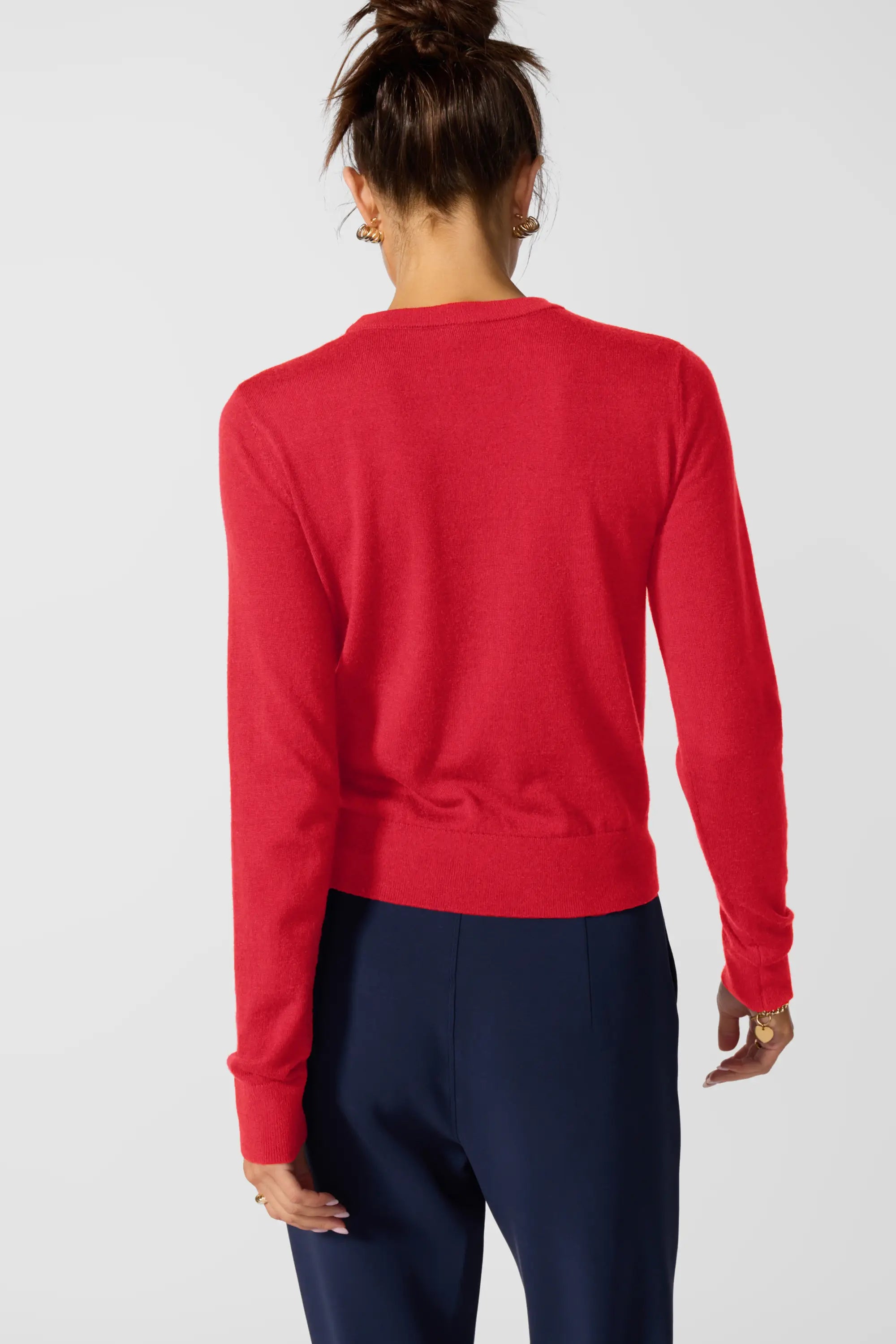 Merino Crew Neck - Tomato Puree