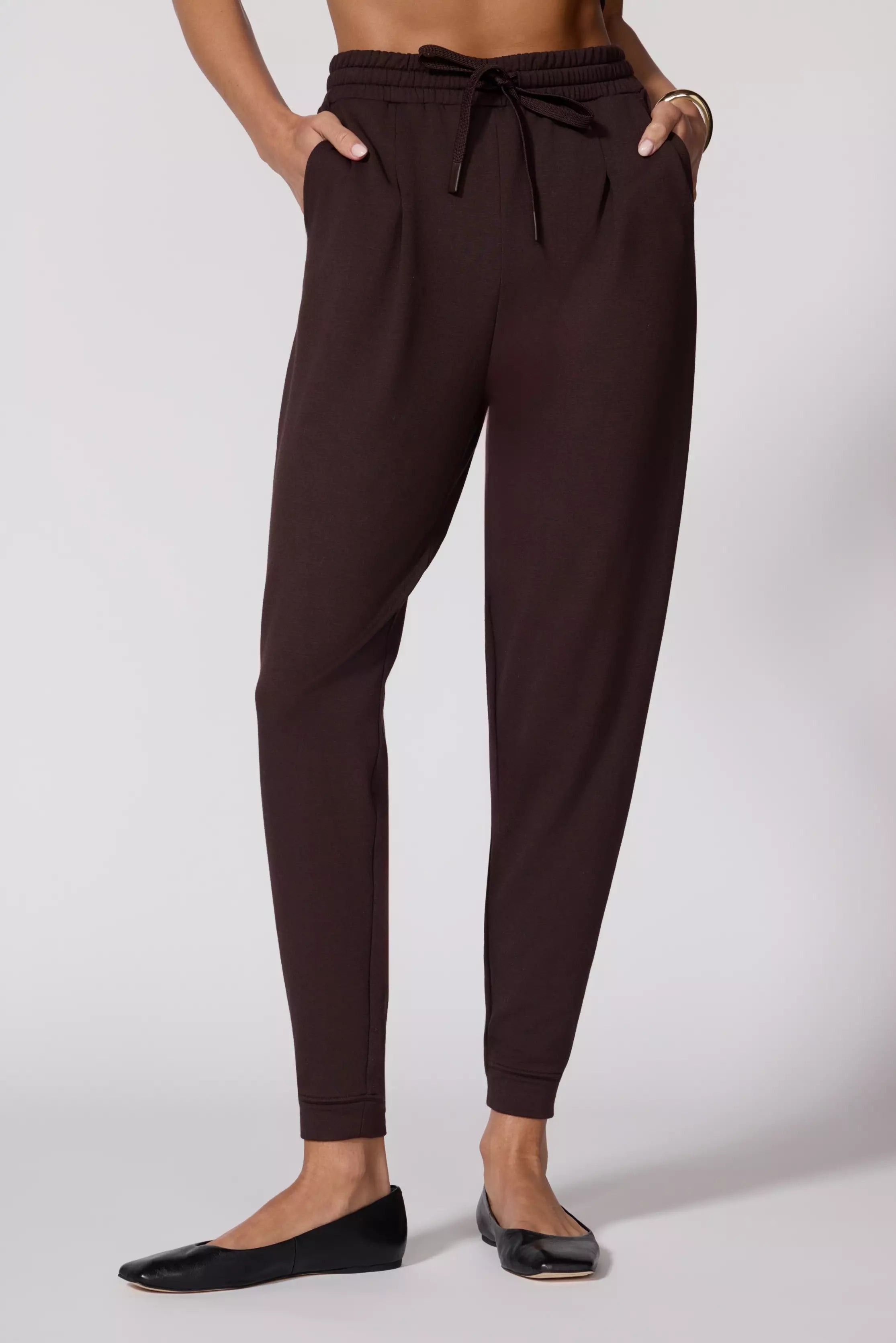 Cozy Fleece Jogger - Chocolate Brown