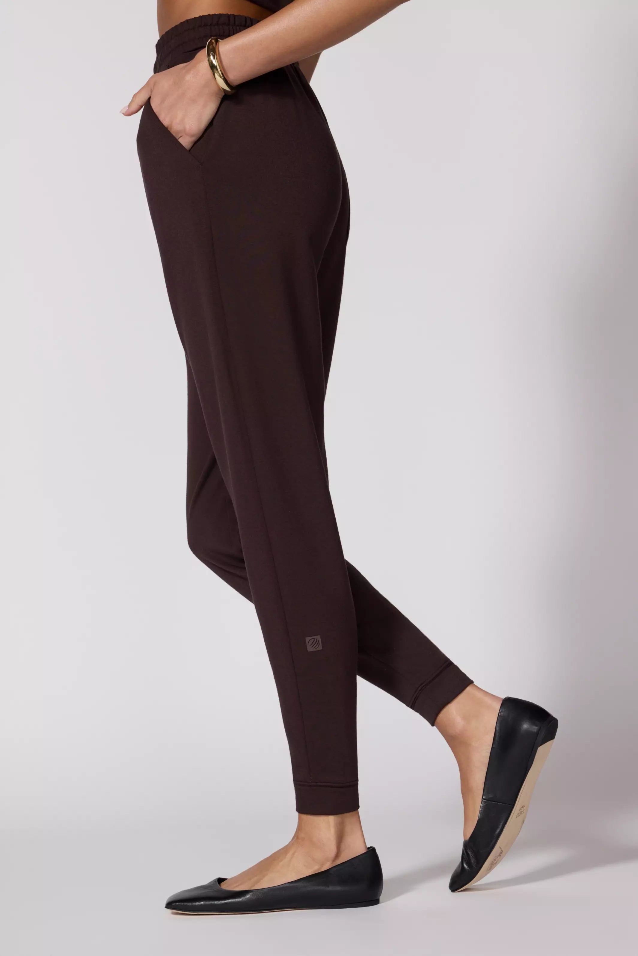 Cozy Fleece Jogger - Chocolate Brown