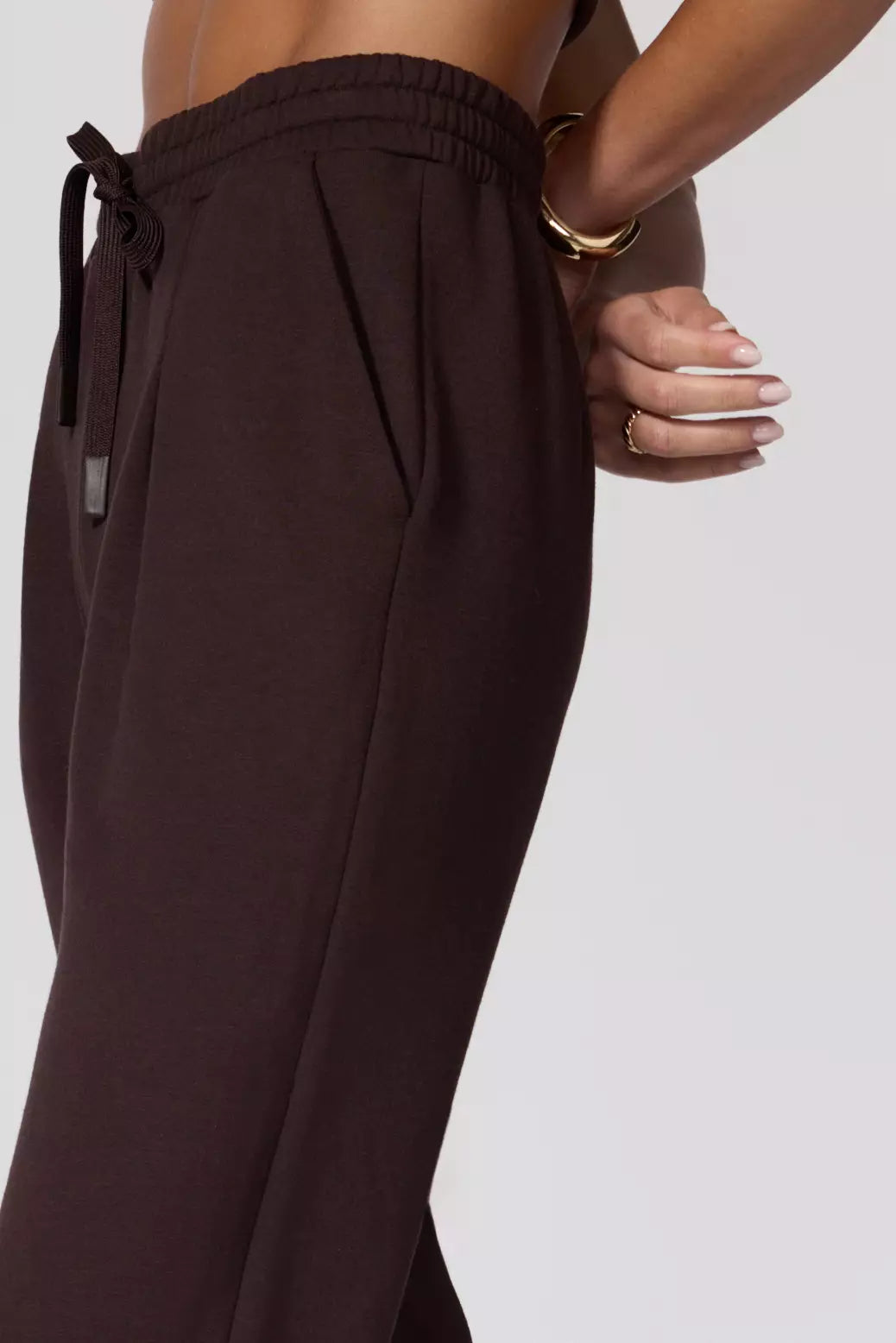 Cozy Fleece Jogger - Chocolate Brown