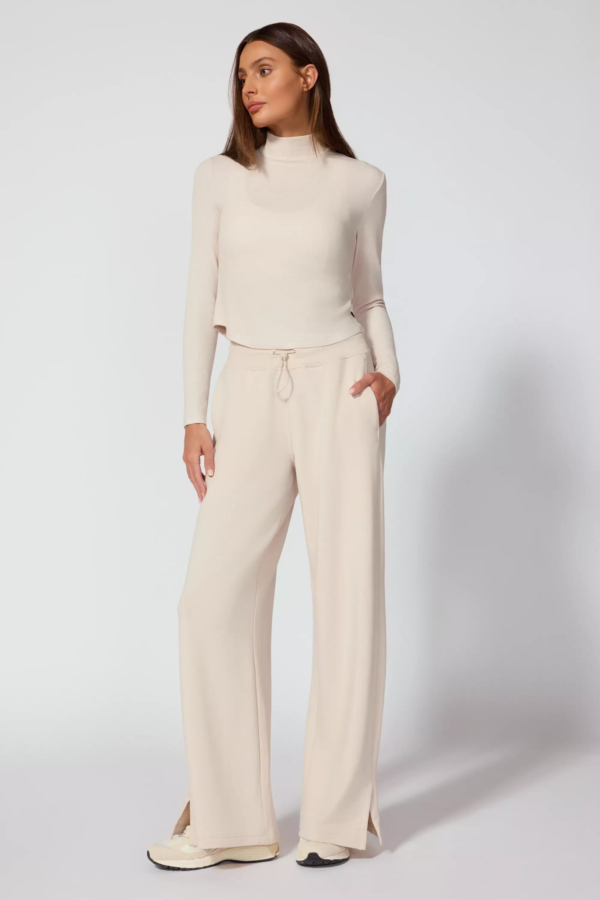 Serenity Wide Leg Pant - Stone