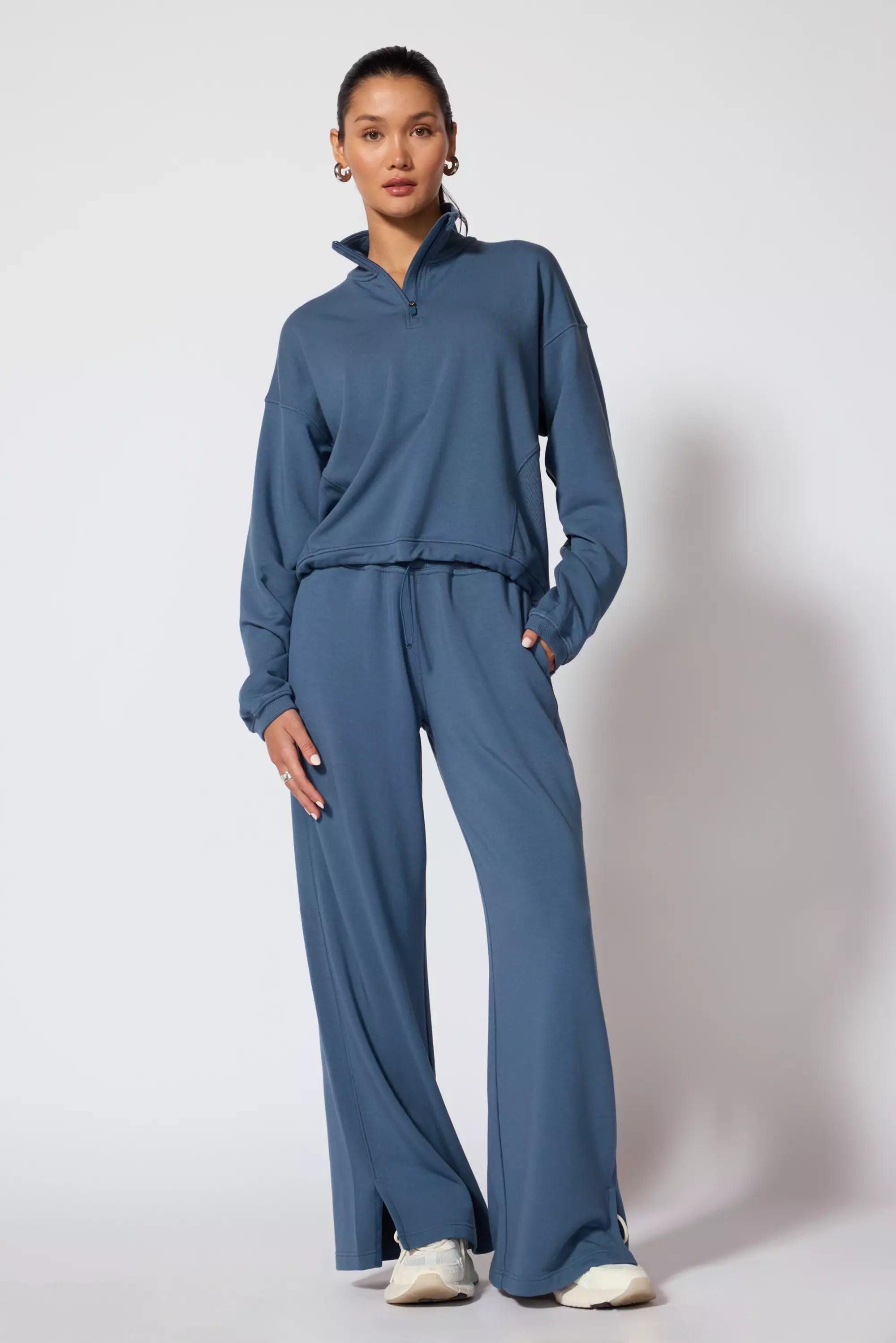 Serenity Wide Leg Pant - Petrol Blue