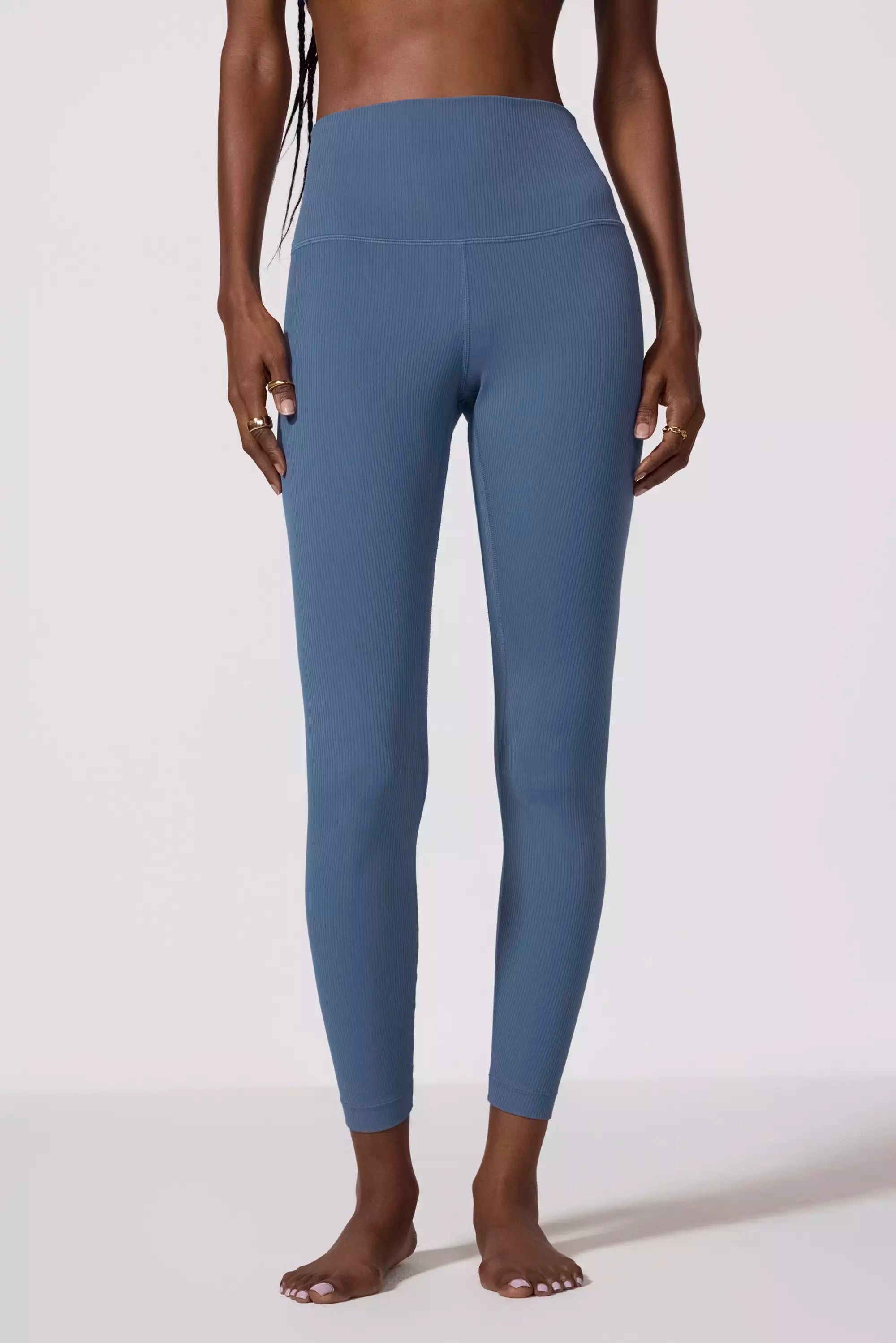 Ribbed Legging - Petrol Blue