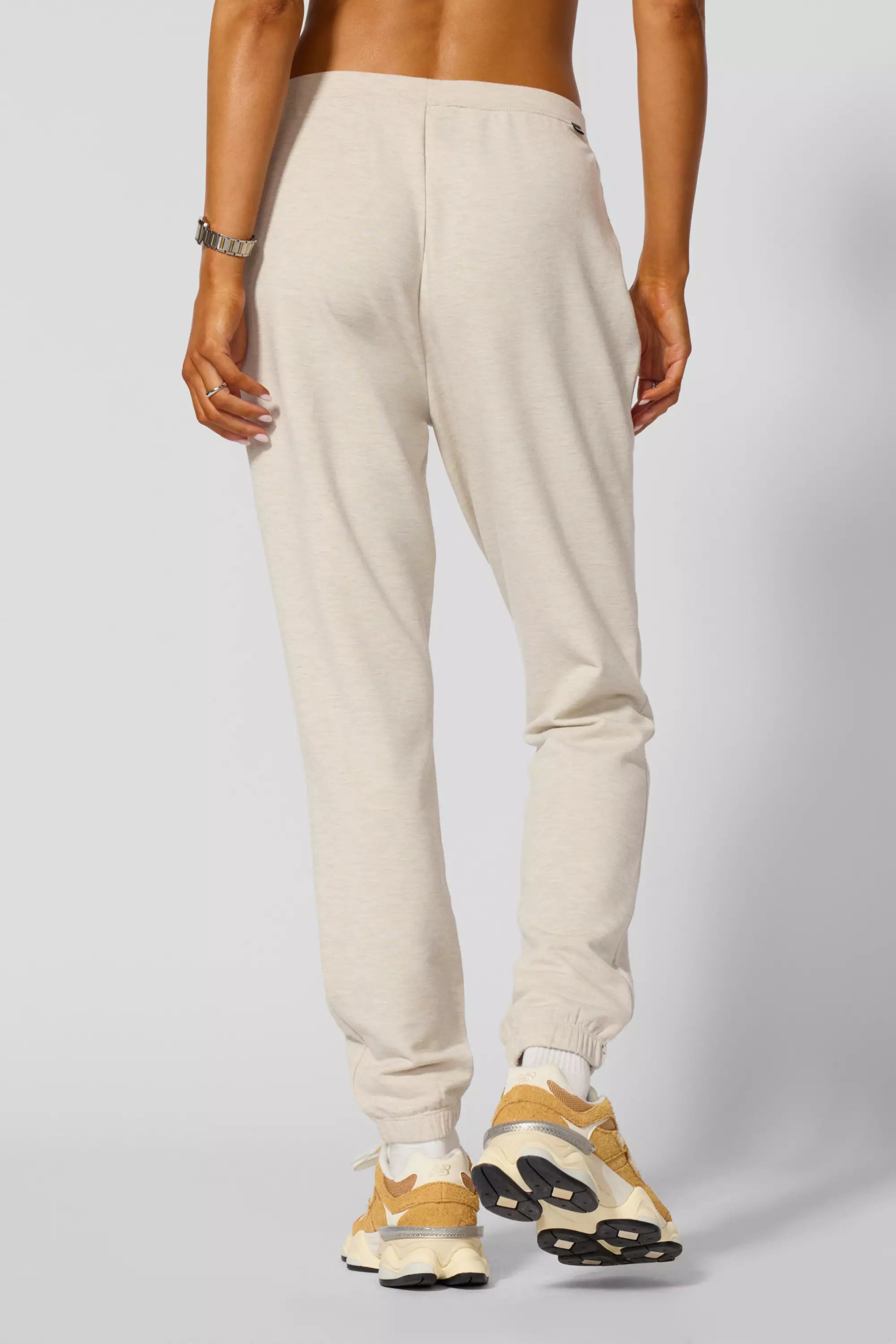 Cozy Fleece Slim Jogger - Htr Brown Rice