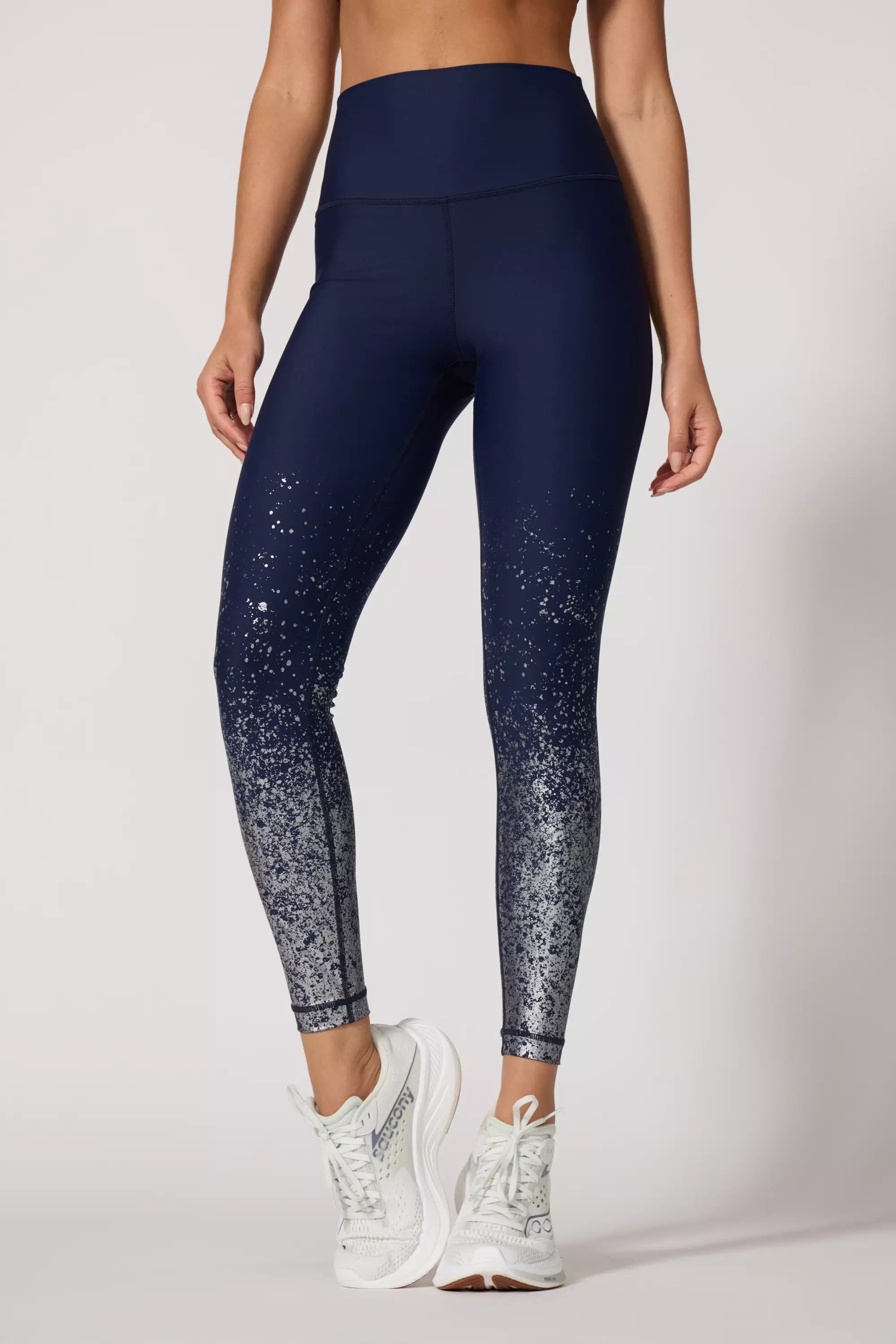 Foil Print Legging - Deep Navy