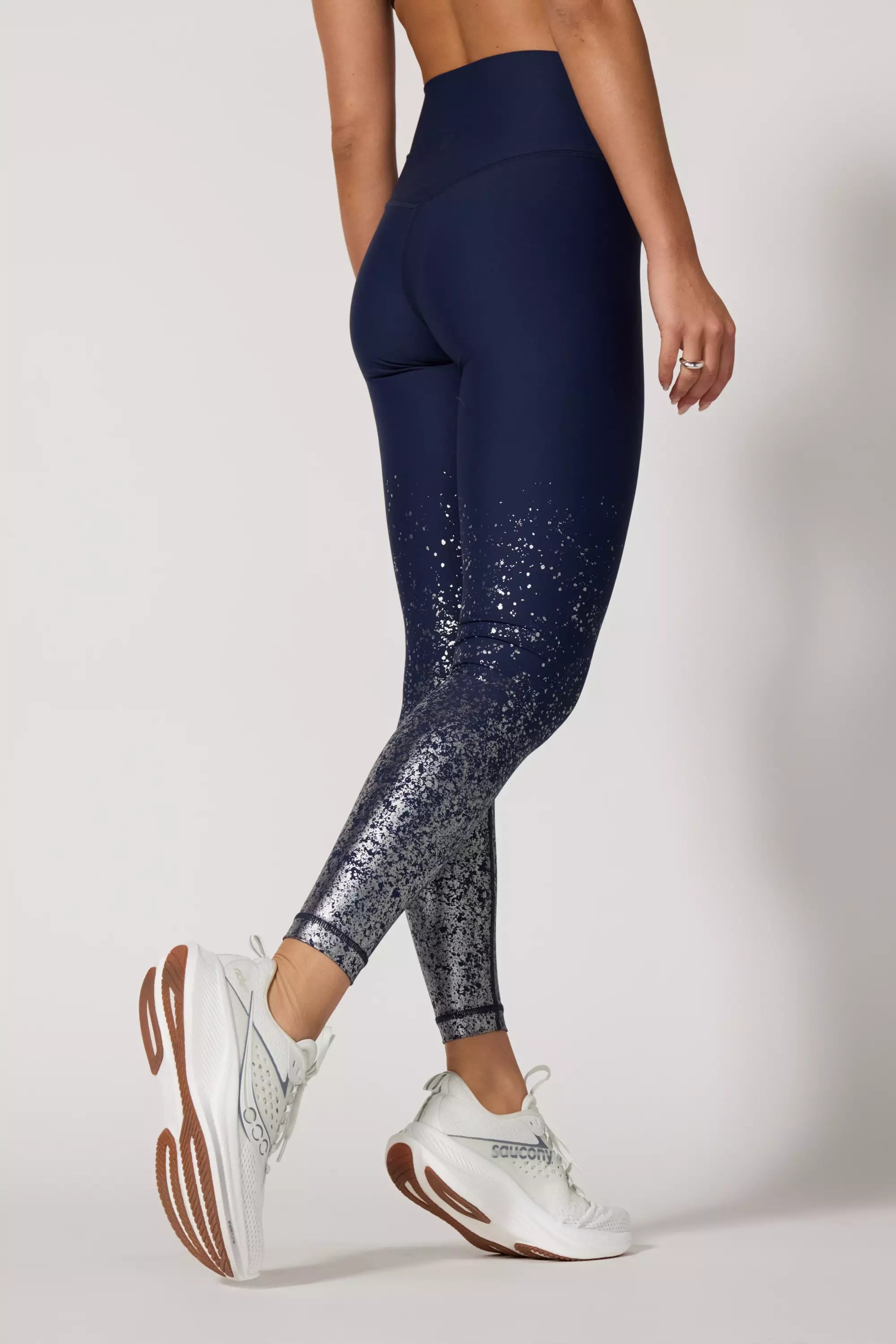 Foil Print Legging - Deep Navy