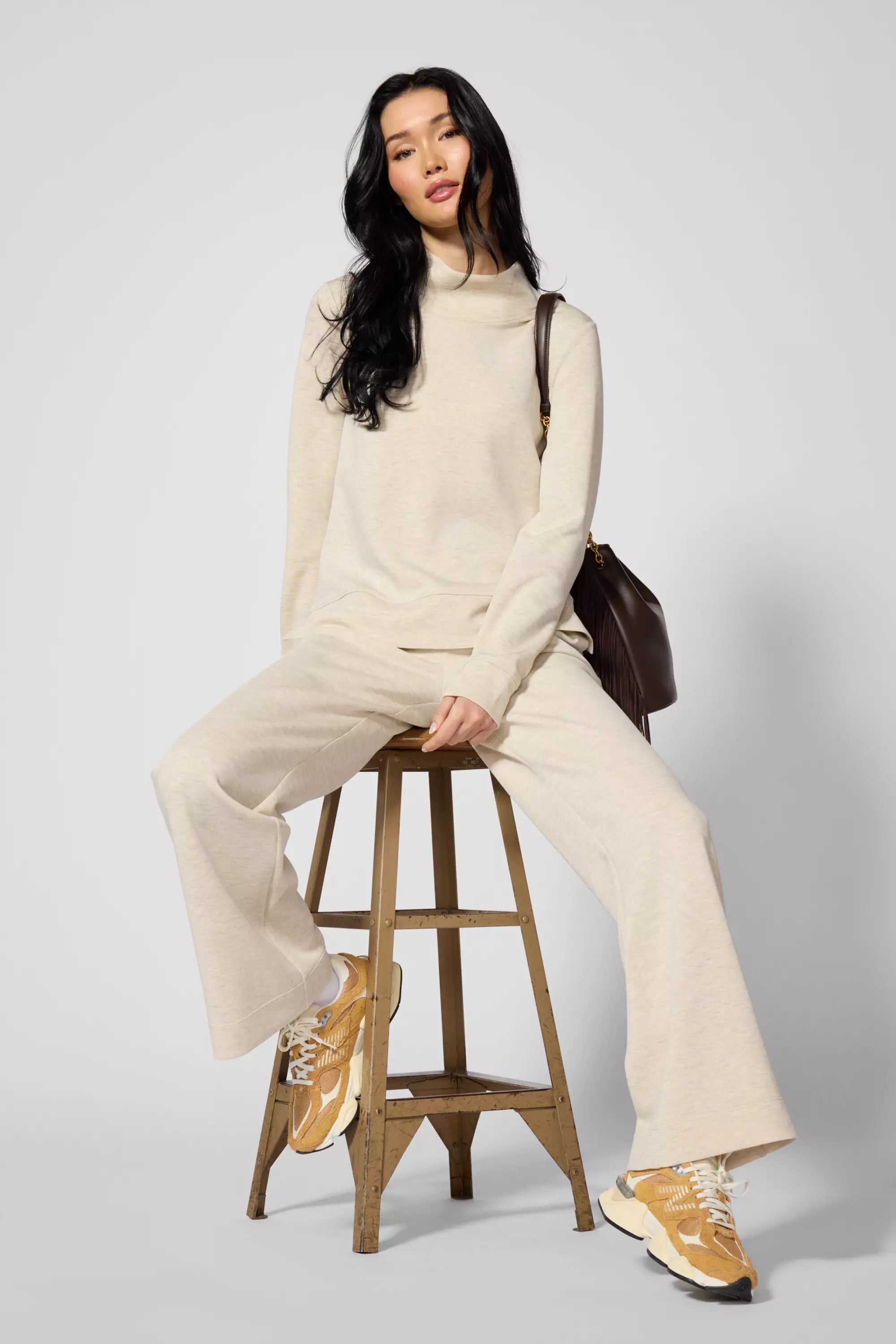 Dreamweave Relaxed Pant - Htr Brown Rice