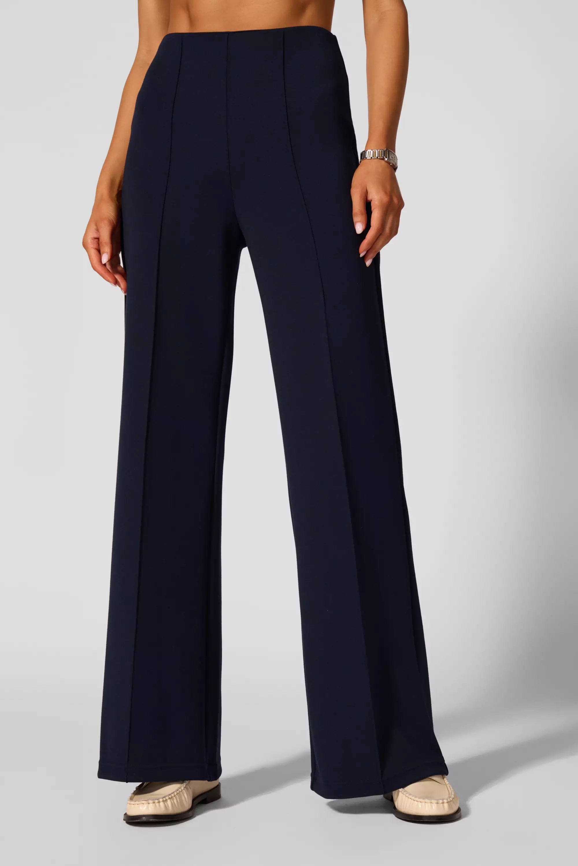 Wide Leg Pant - Navy Blazer