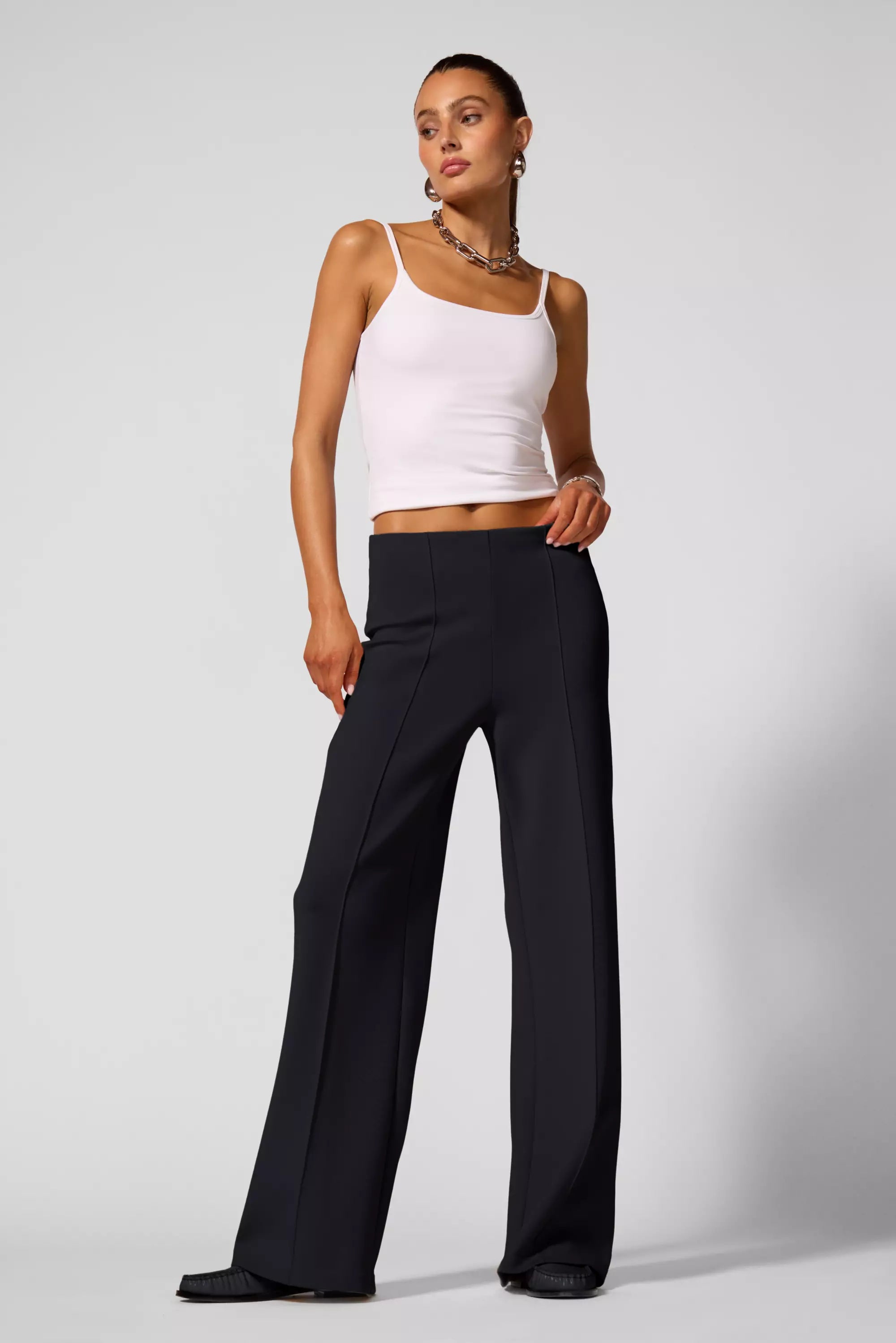 Pantalon de jambe large - noir