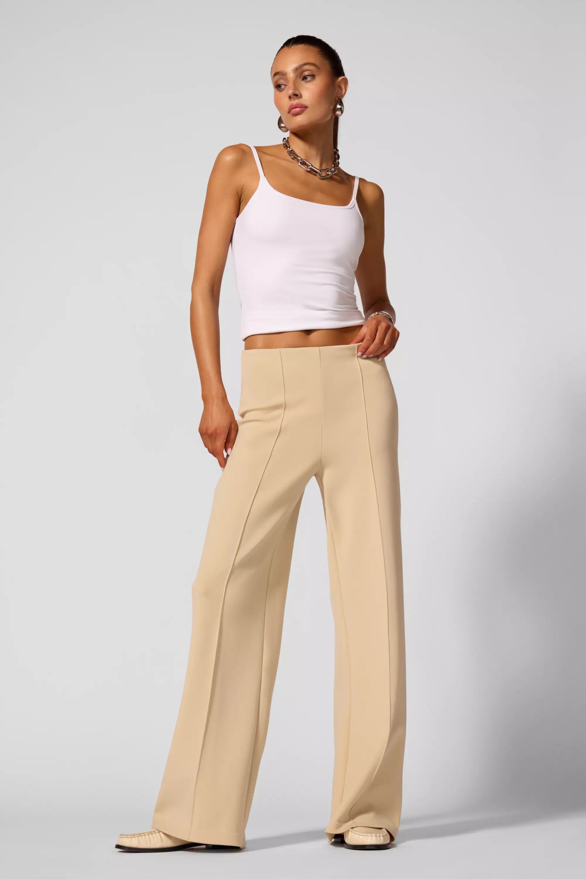 Wide Leg Pant - Brown Rice